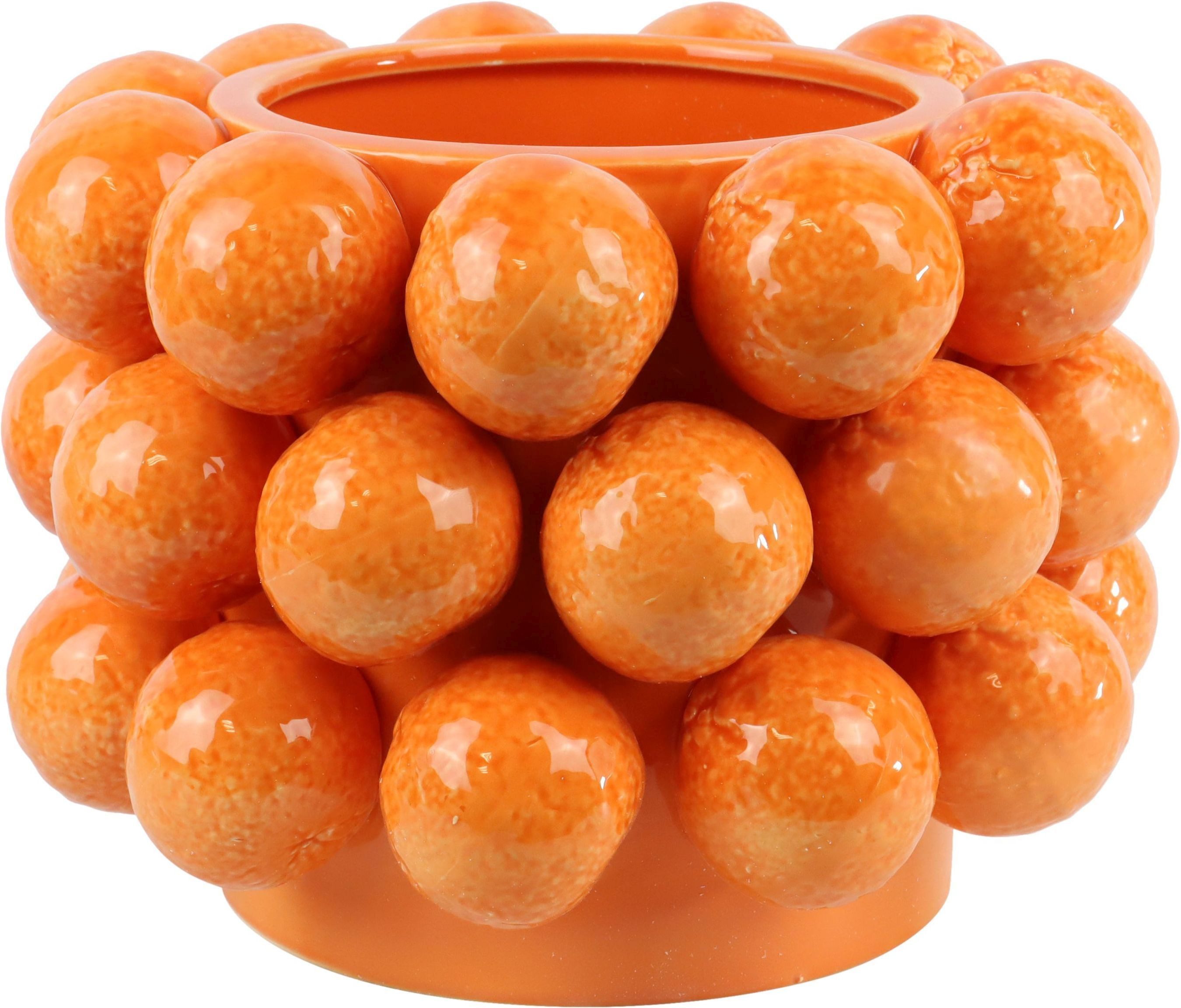 FURNARO Übertopf, handgefertigt in Orangendesign, aus Keramik ca. 26cm