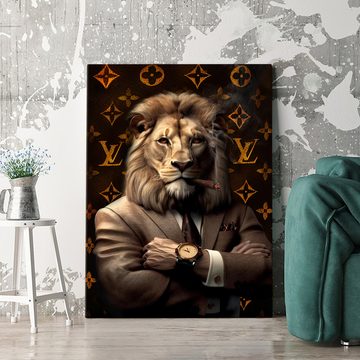 Artmazing Leinwandbild Löwe von Welt, XXL Leinwand 120x80, Poster & Kunstdrucke, Lifestyle, Löwe von Welt