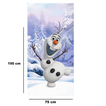 BERONAGE Strandtücher Frozen die Eiskönigin Badetuch Olaf Winter 75x150, 100% Baumwolle (1-St), Frottee in Velours-Qualität