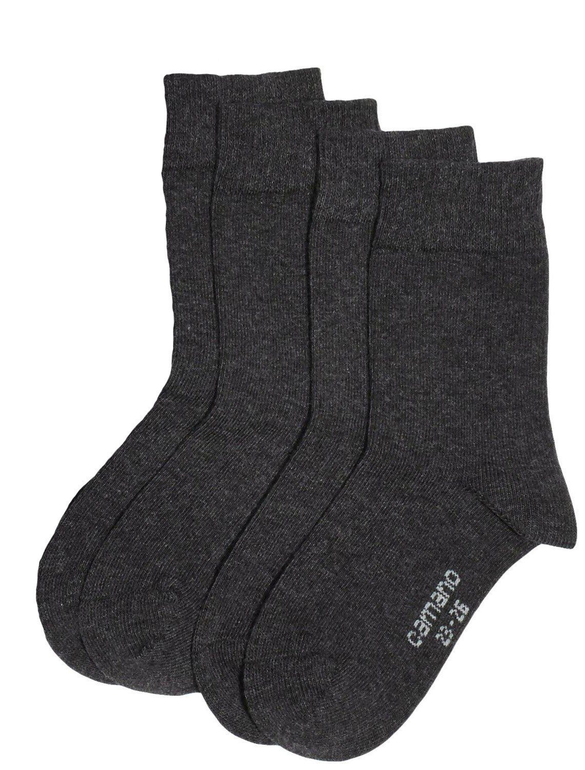 Camano Langsocken CA3702 (Packung, 4-Paar, 4 Paar) Mädchen oder Jungen Socken Strümpfe, 2x2er Pack, Socken, Baumwolle