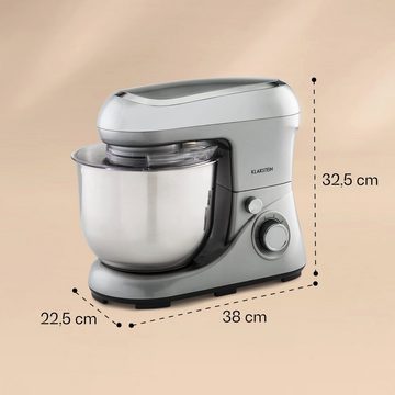 Klarstein Küchenmaschine mit Kochfunktion Bella Pico 2G, 1300 W, 5 l Schüssel, Knetmaschine Teigmaschine Teigknetmaschine Rührmaschine Standmixer