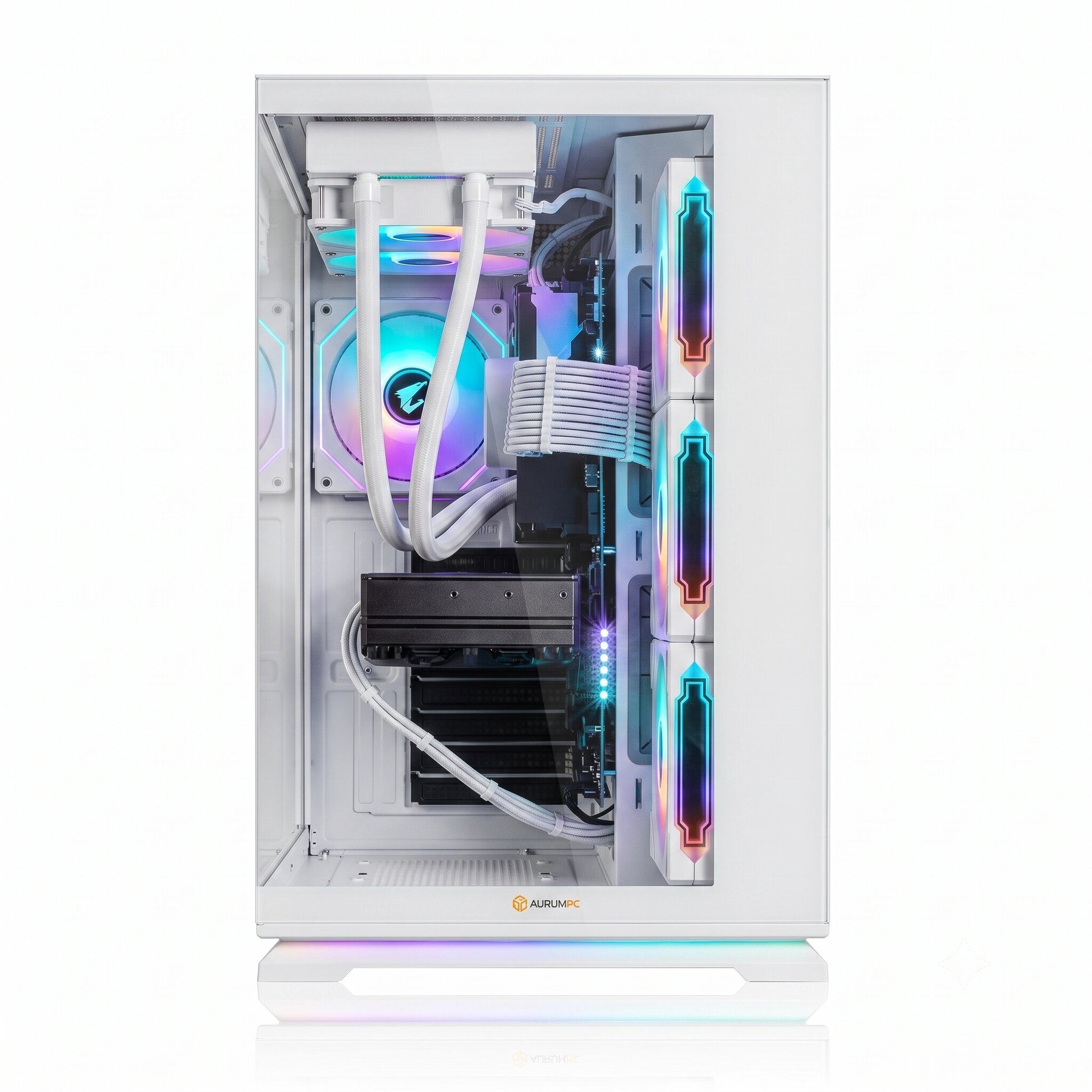 AurumPC Glacial R7 9800X3D mit RTX5070 12GB und 32GB DDR5 RAM Gaming-PC (AMD Ryzen 7 9800X3D, GeForce RTX 5070, 32 GB RAM, 1000 GB SSD, Wasserkühlung, Windows 11, WLAN)