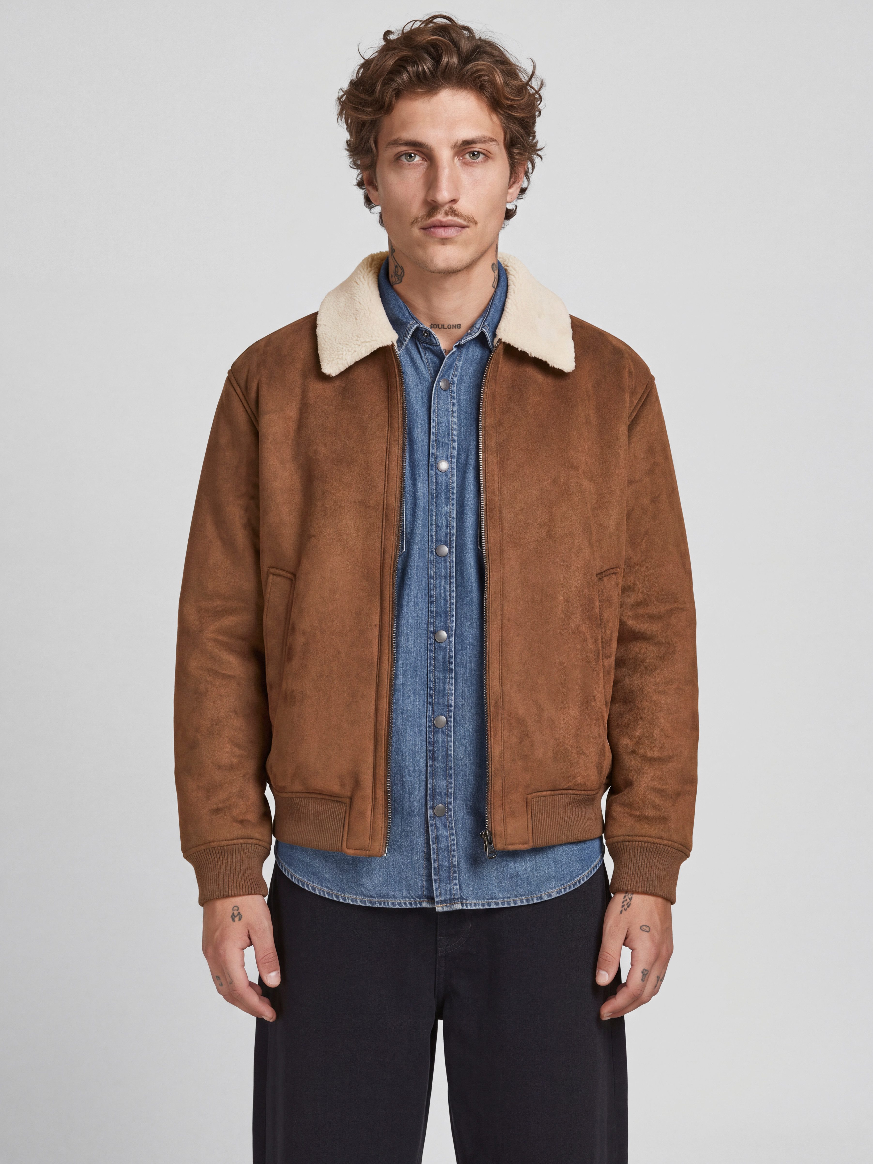 Jack & Jones Bomberjacke JPRCCLUKE BOMBER JACKET SN Kunstfaser, regular fit