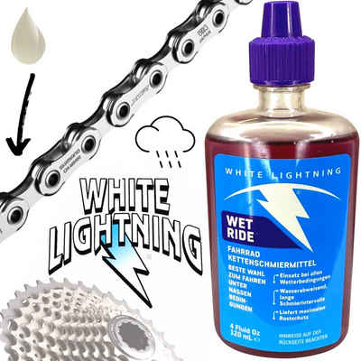White Lightning Fahrrad-Montageständer White Lightning Fahrrad Ketten Schmiermittel Wet Ride 120ml