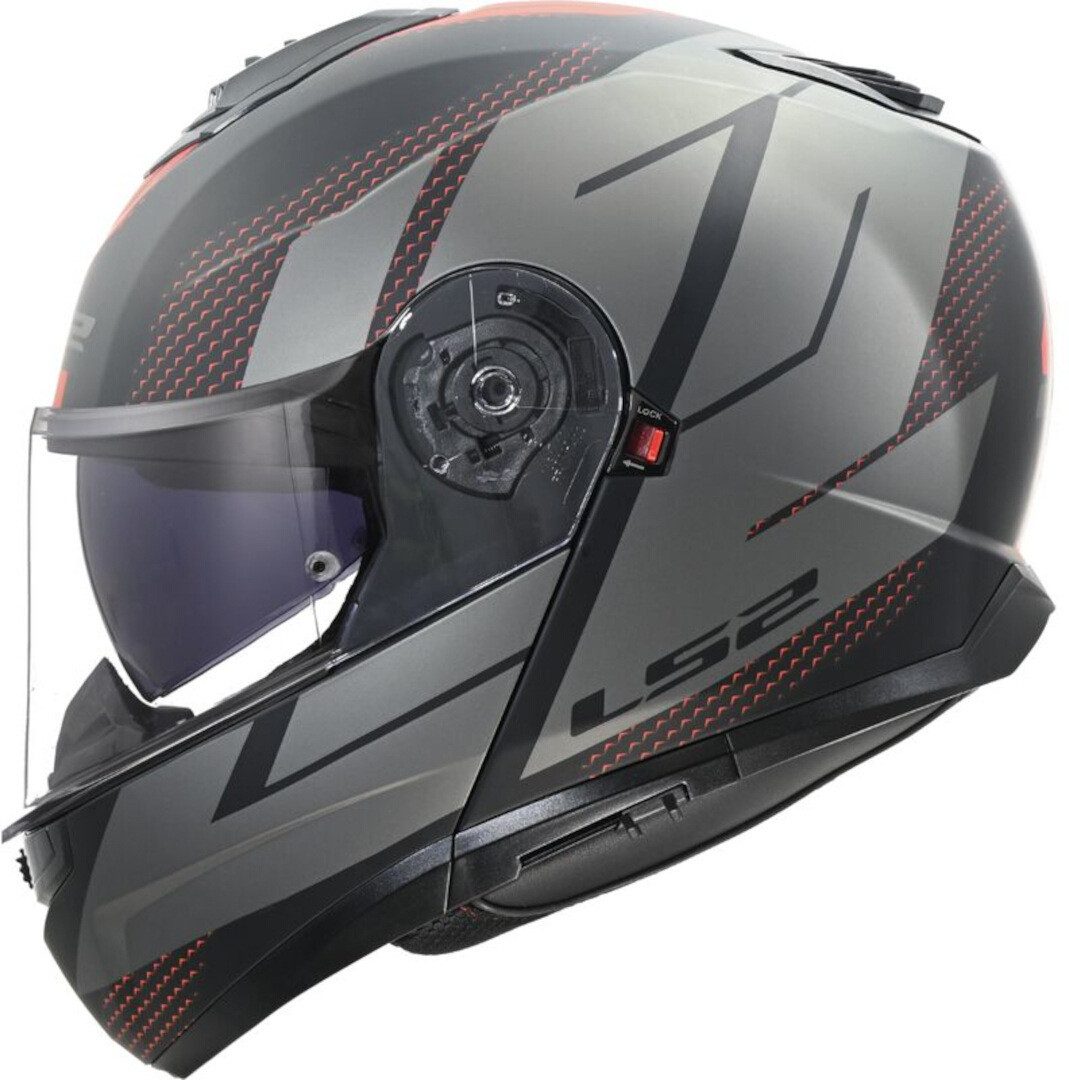 LS2 Motorradhelm FF908 Strobe II Code Klapphelm, Vorbereitet Für Kommunikationssystem,integriertes Sonnenvisier