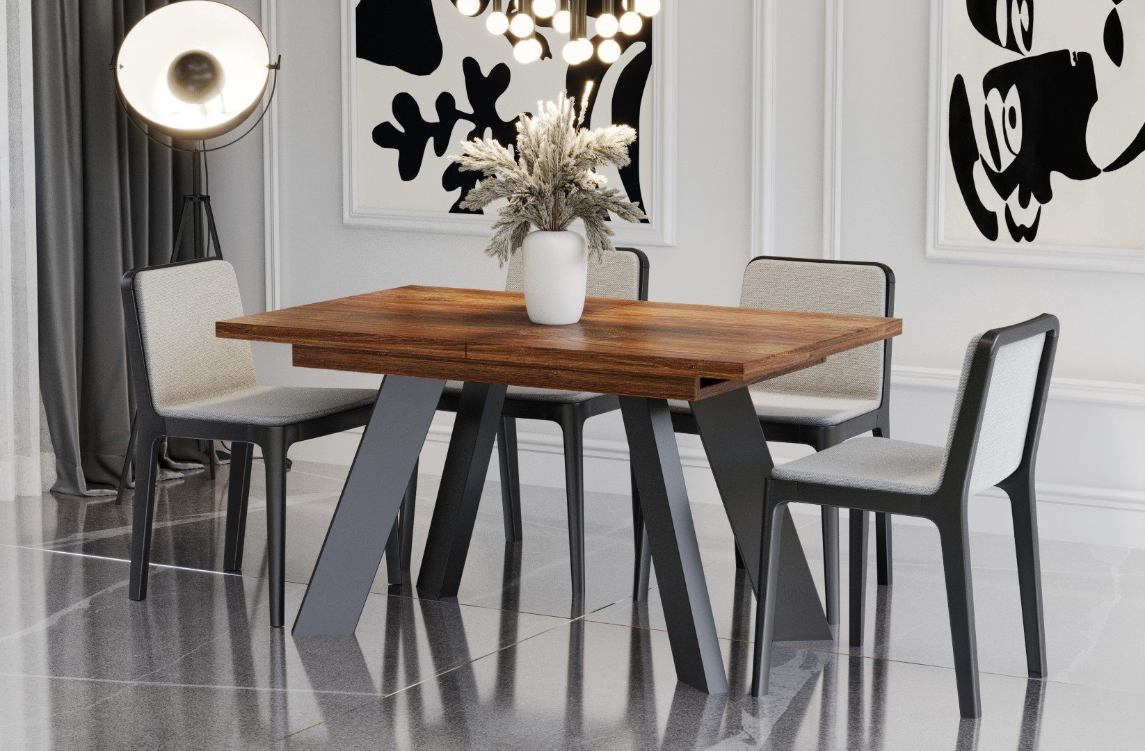 Endo-Moebel Esstisch Como Esstisch 130–210cm ausziehbar für 8 Personen, Tis günstig online kaufen