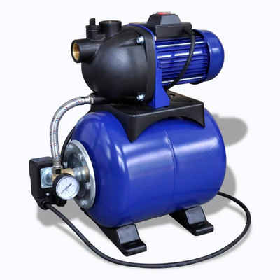 vidaXL Wasserpumpe Hauswasserwerk Gartenpumpe Motorpumpe Pumpe Elektronik 1200w Blau