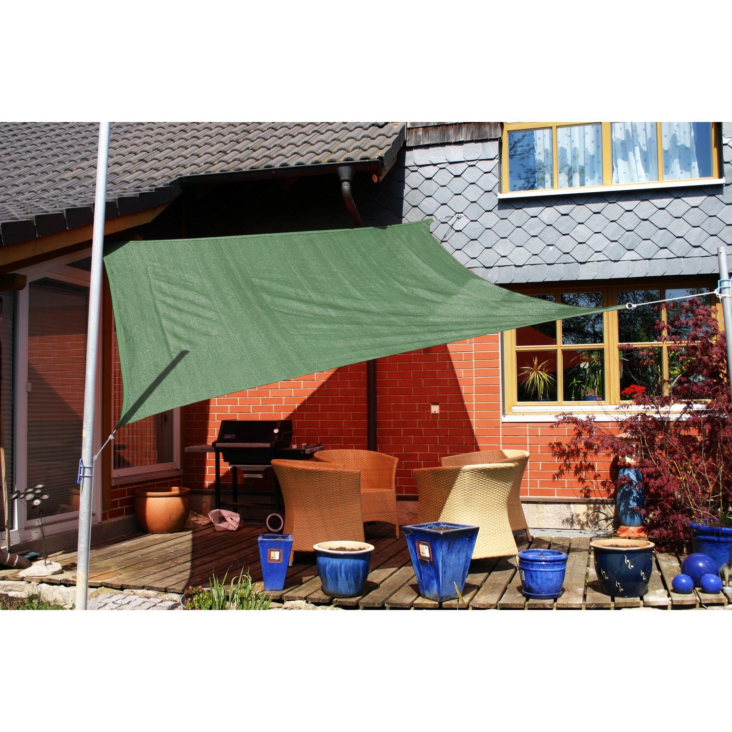 Sonnensegel 3,6 x 3,6 m Quadrat
