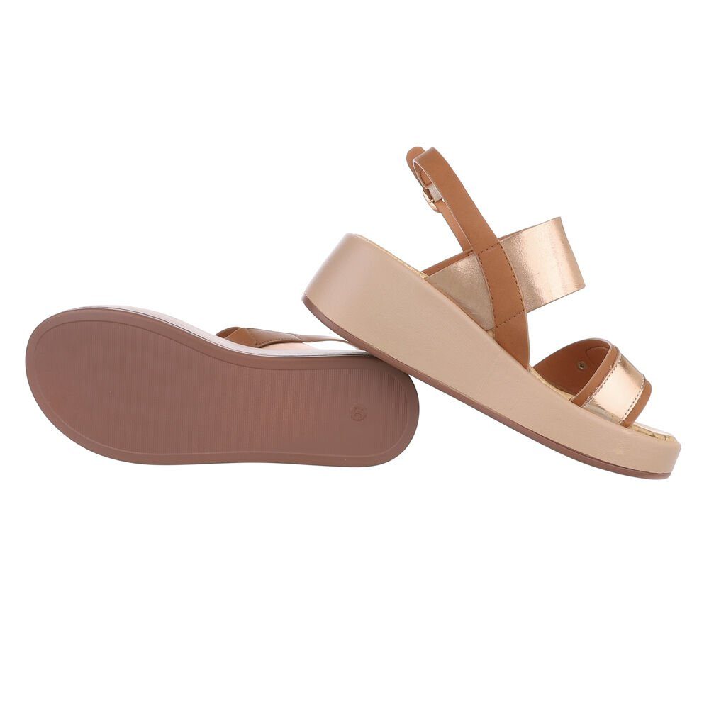 Ital-Design Damen Freizeit Plateausandaletten Keilabsatz/Wedge Keilsandalet günstig online kaufen