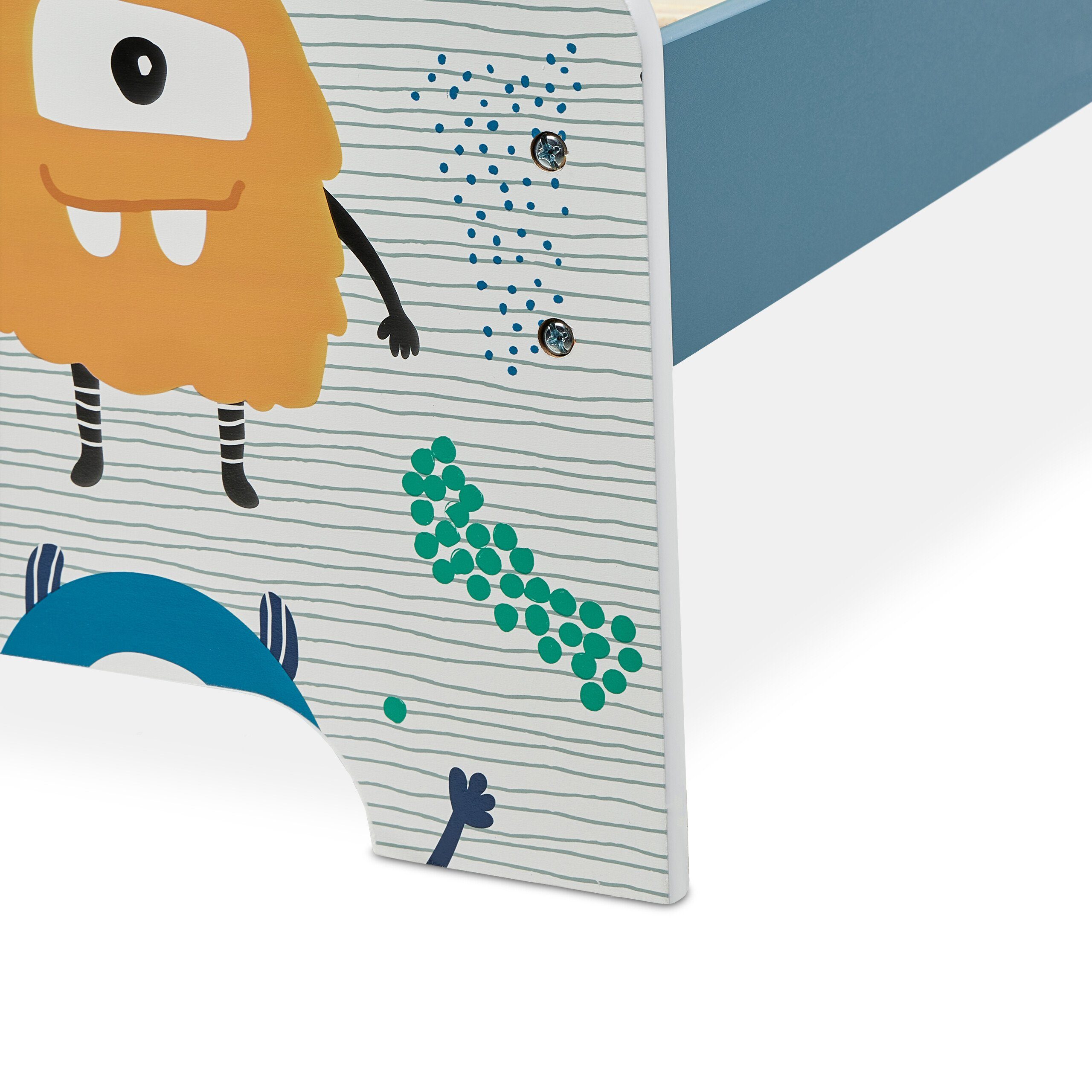 relaxdays children's bed little monsters with storage