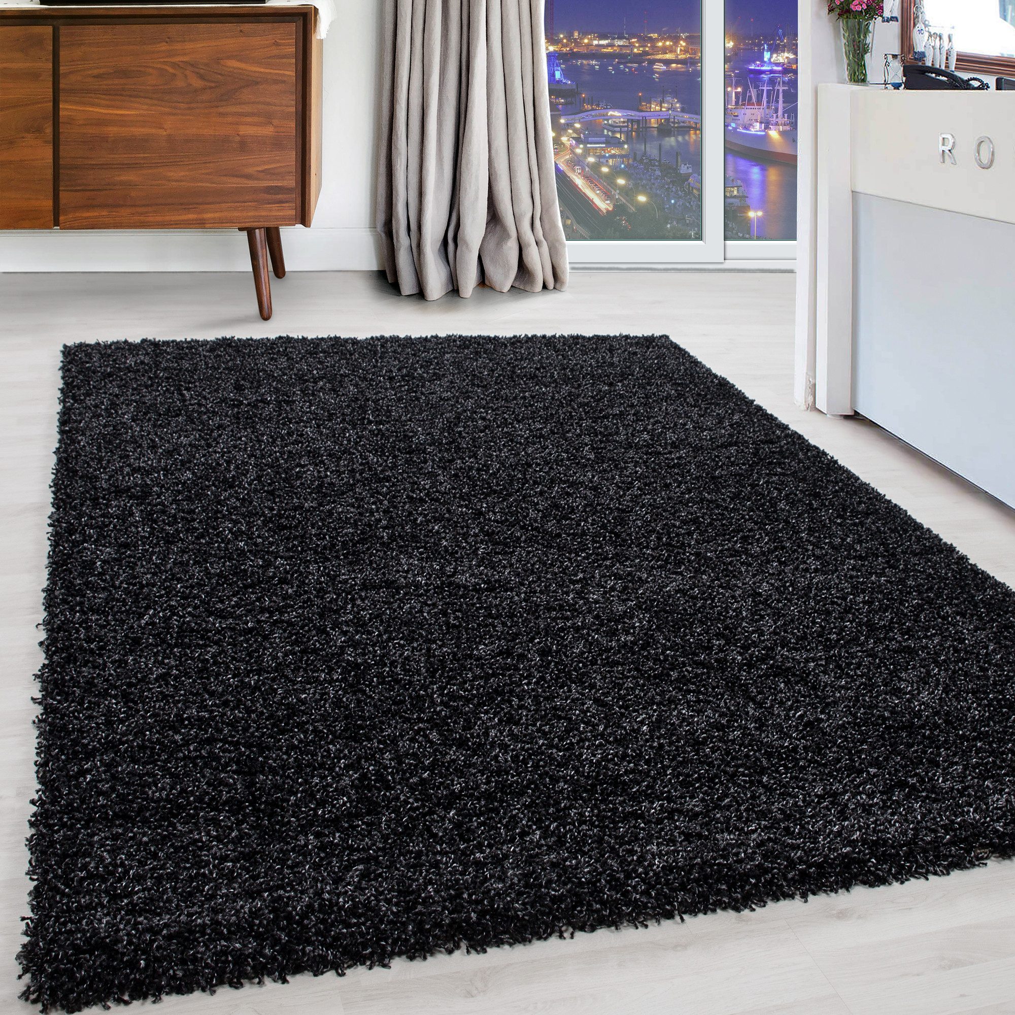 Carpettex Hochflor-Teppich Unicolor - Einfarbig, Läufer, günstig online kaufen