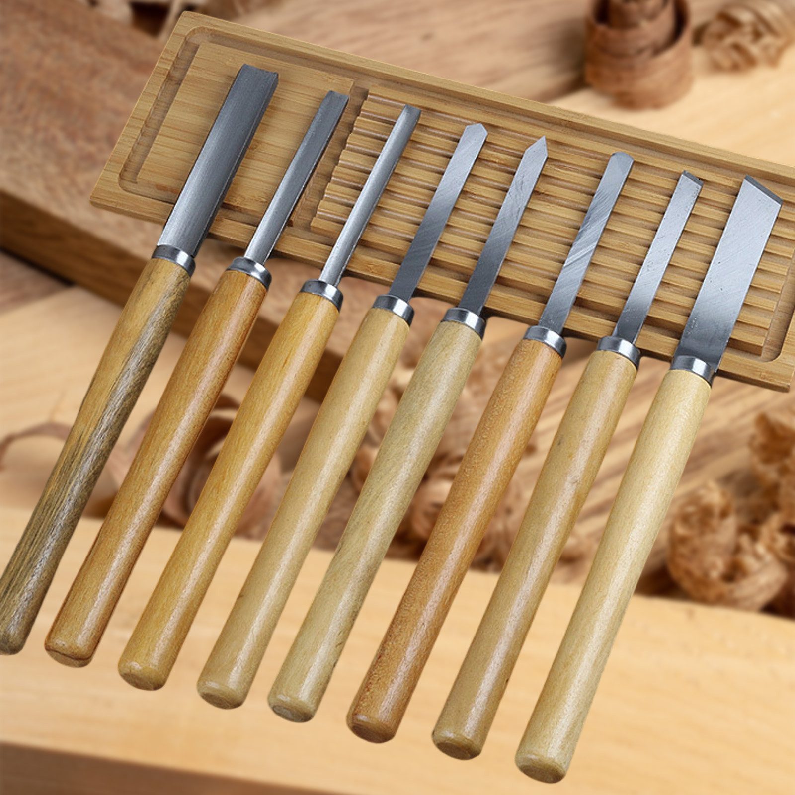 MODFU Drechselbank 8 Stück Drechselwerkzeug Set Profi Schnitzwerkzeuge, (Ho günstig online kaufen