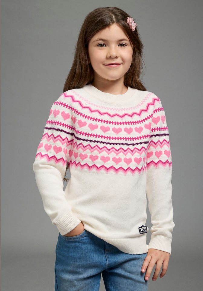 Scout Strickpullover Jaccquard Pullover - Herzendesign - NEU von SCOUT Herz-Jaccquard Pullover, kuschelig weich, elastisches Strickmaterial
