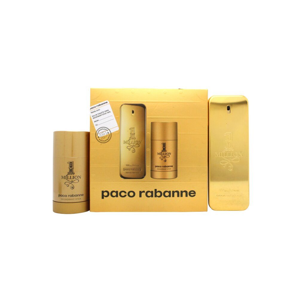RABANNE Eau de Toilette Paco 1 Million Gift Set 100ml EDT Spray + 75ml Deodorant Stick
