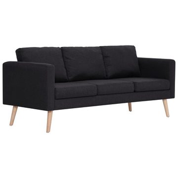 vidaXL Sofa 2-tlg. Sofagarnitur Stoff Schwarz