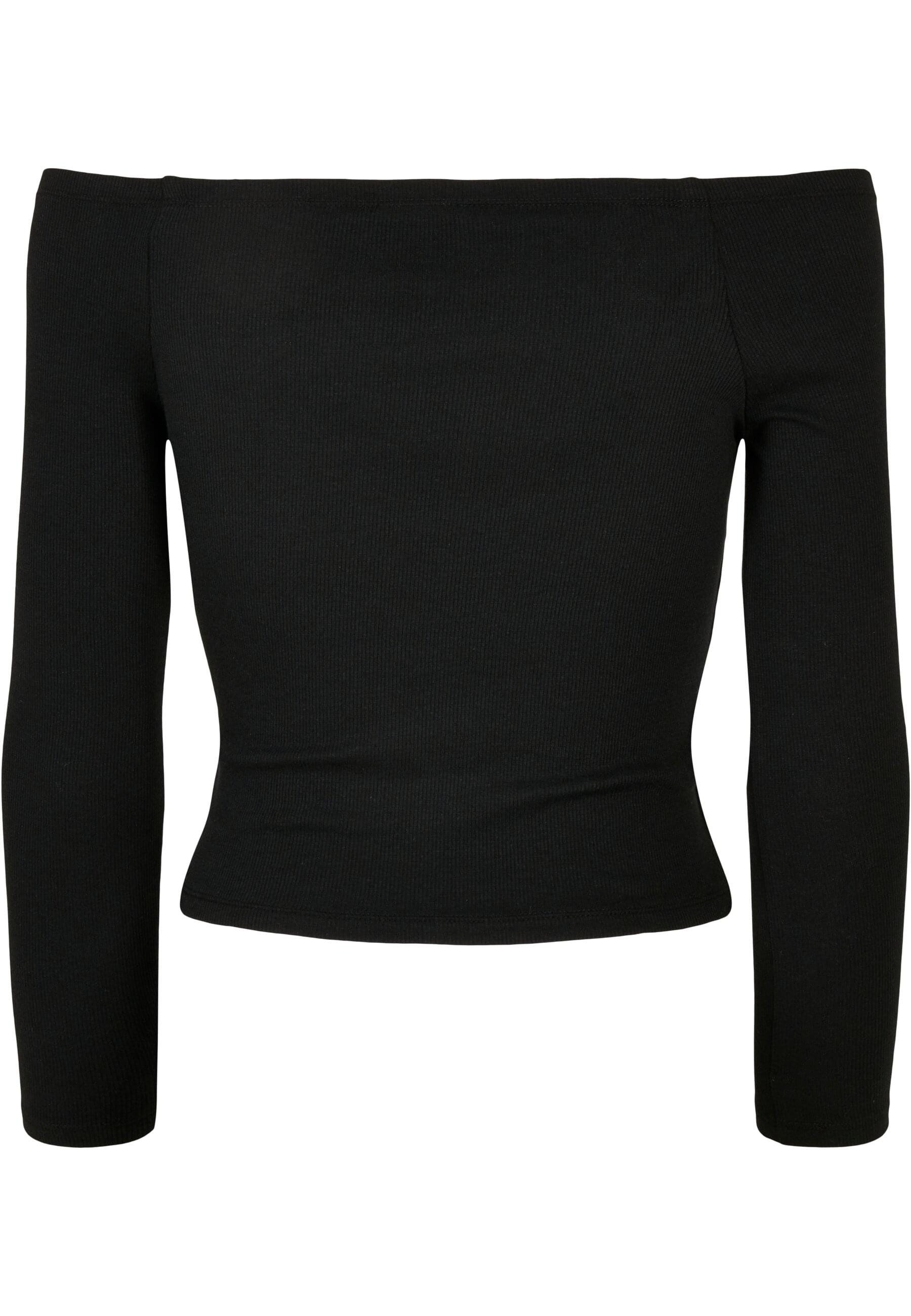 URBAN CLASSICS Langarmshirt Urban Classics Damen Ladies Off Shoulder Rib Lo günstig online kaufen
