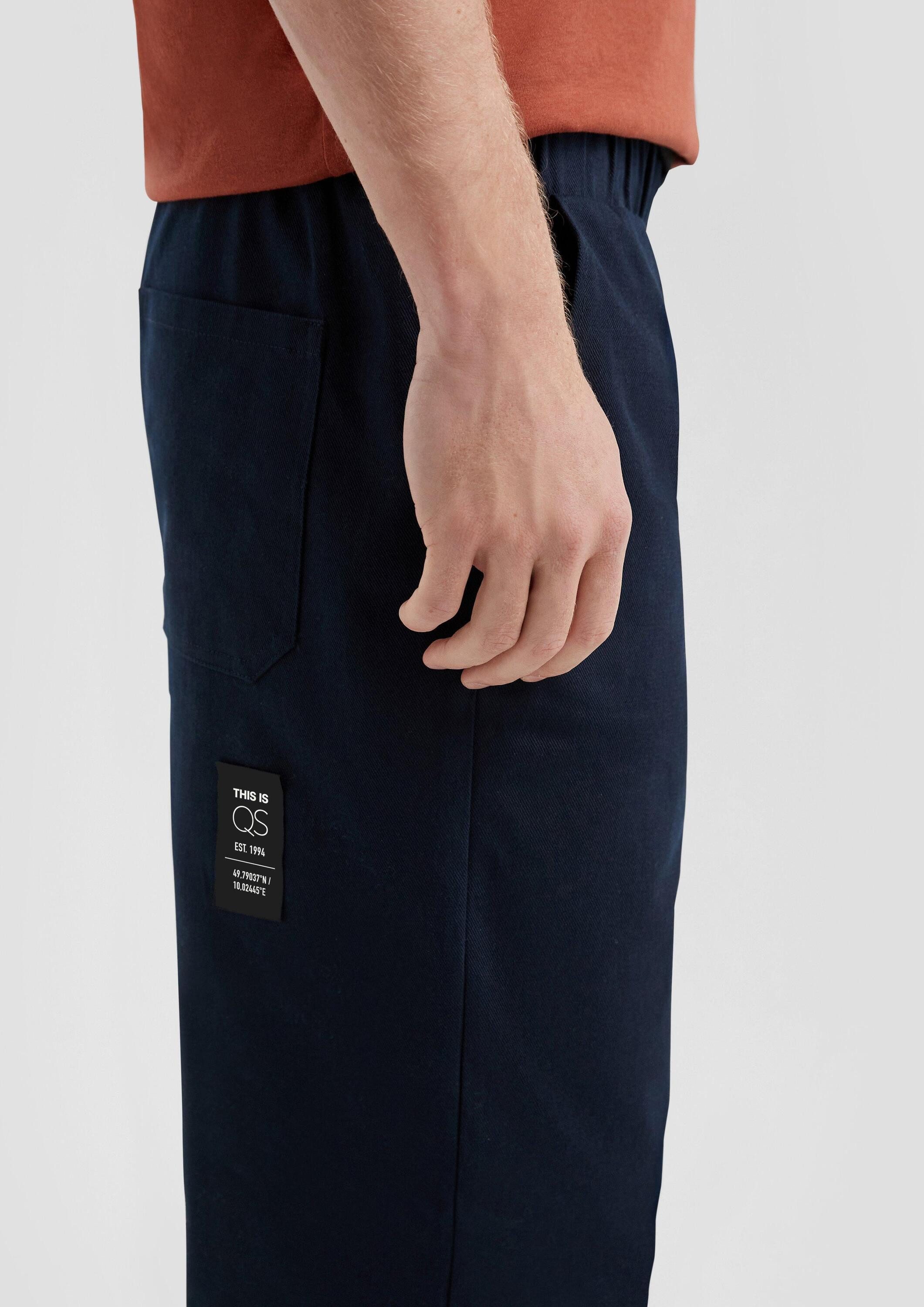QS Chinos Hose Gewaschene Jogger aus Heavy Twill