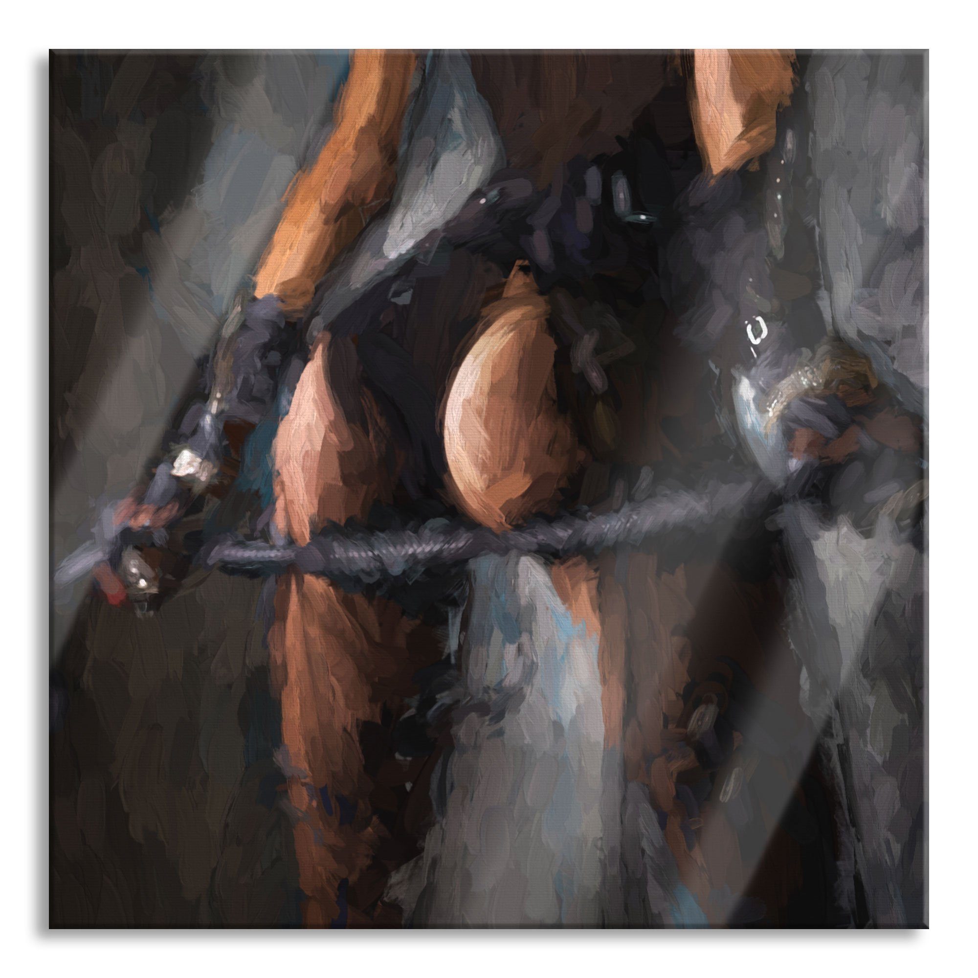 Glasbild Frau Peitsche