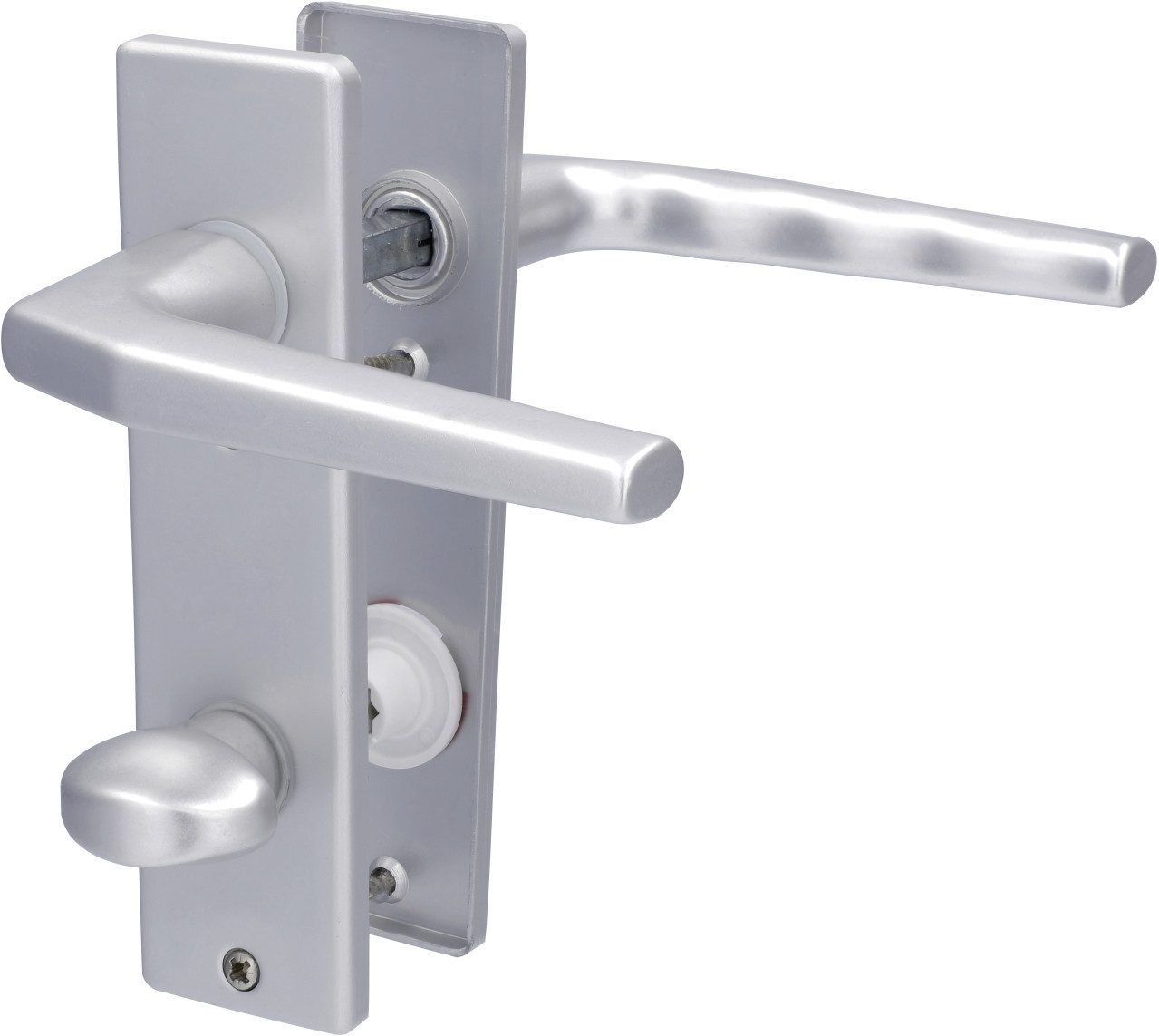 Alpertec Drückergarnitur Alpertec Kurzschildgarnitur Florence Aluminium