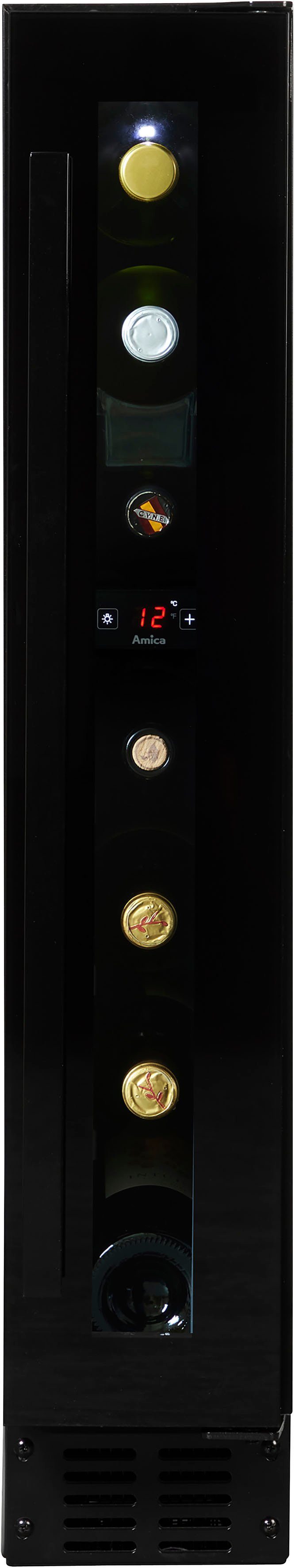 Amica Weinkühlschrank WK 341 100-1 S,für 7 Standardflaschen á 0,75l,  Standkühlschrank, Max. Anzahl Bordeauxflaschen (0,75 l): 7