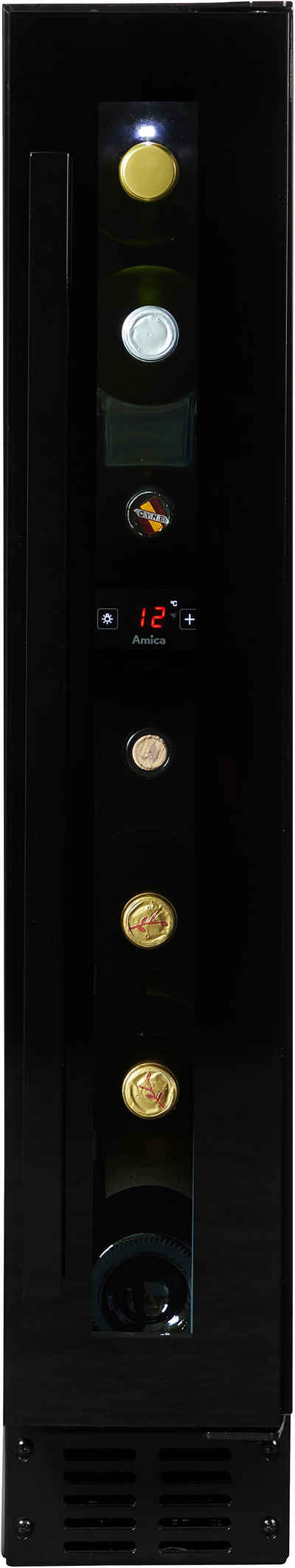 Amica Weinkühlschrank WK 341 100-1 S,für 7 Standardflaschen á 0,75l, Standkühlschrank