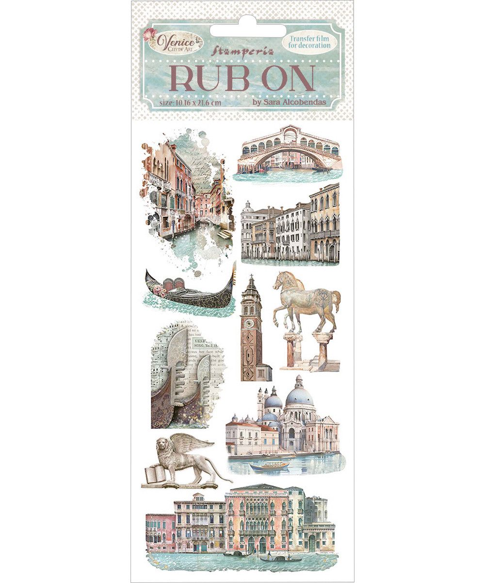 Stamperia Dekorationsfolie Rub On Transferfolie Venice, 21,6x10,2cm