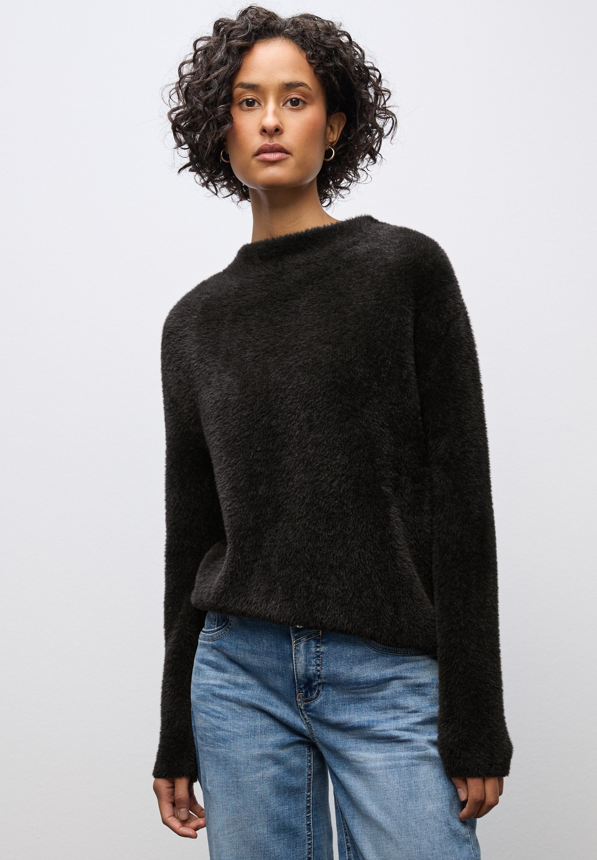 STREET ONE Rundhalspullover in softer Federgarn-Qualität günstig online kaufen