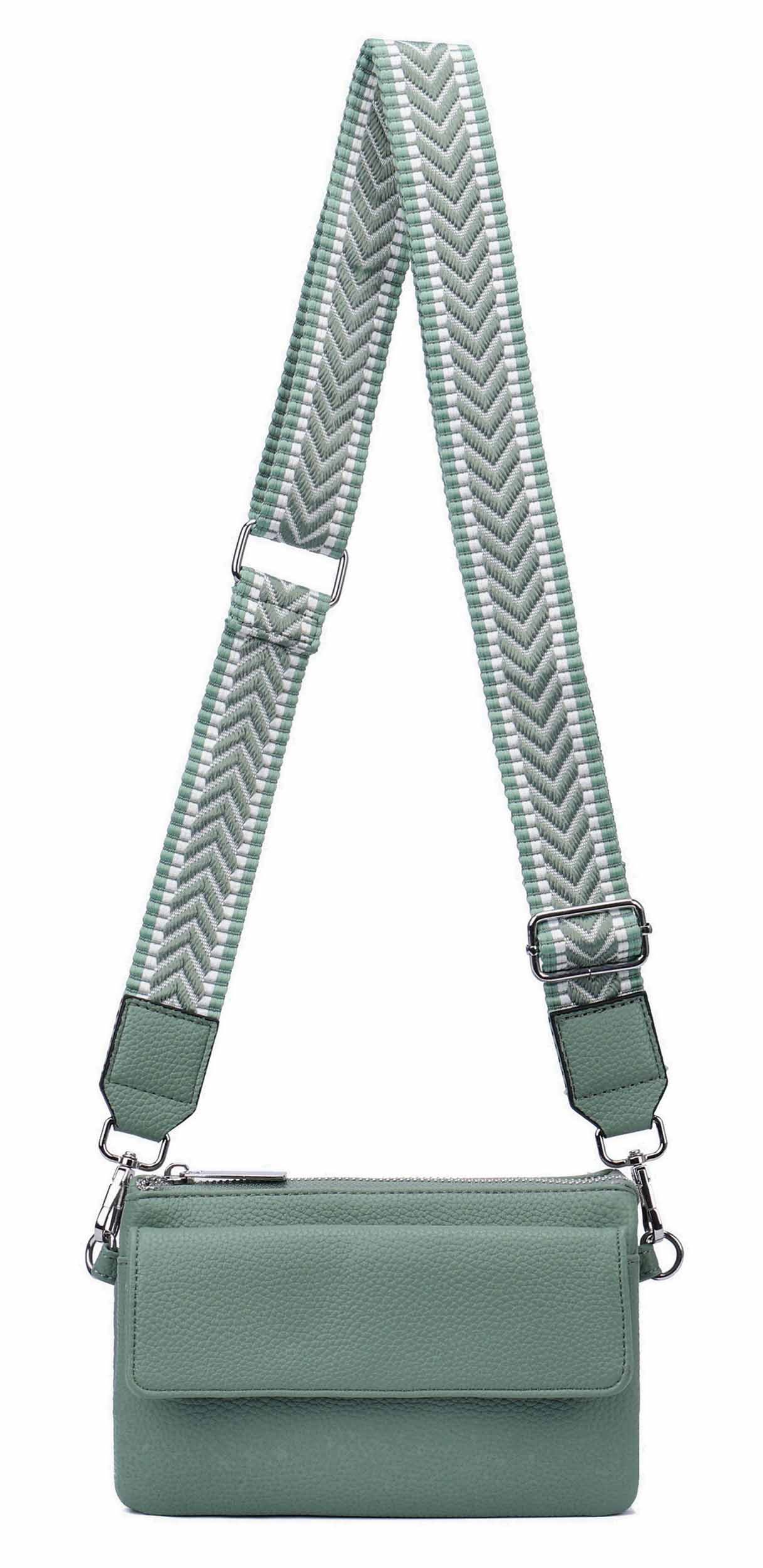 Geldbörse Damen Umhängetasche CrossBody Brieftasche Geldbörse Handytasche Reise