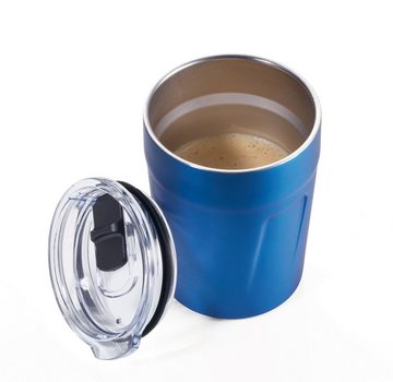 TROIKA ToGo-Behälter TROIKA Original ESPRESSO DOPPIO – CUP65/BL – Thermobecher (Espresso, Kaffee, Tee) – Isolierbecher, Travel Mug – Fassungsvermögen: 160 ml (5,4 oz) – Kunststoffdeckel