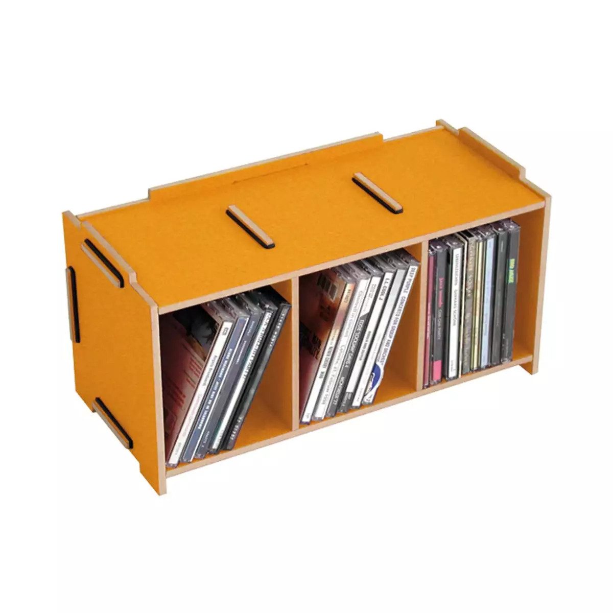 WERKHAUS® Aufbewahrungsbox Werkhaus Medienbox CD Halter Regal Wandregal 3 F günstig online kaufen