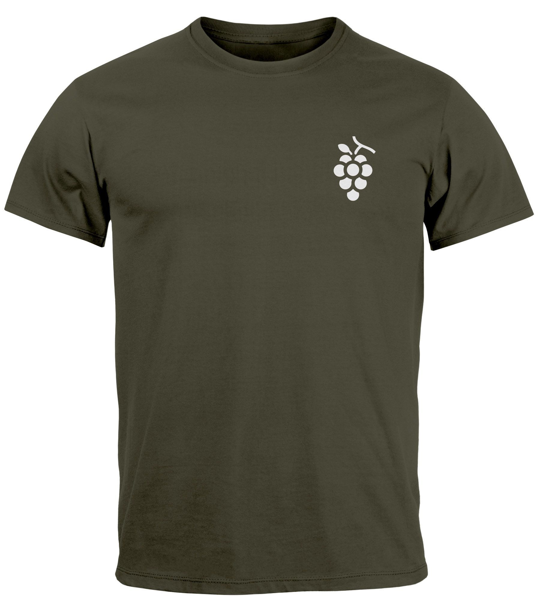 Neverless Print-Shirt Herren T-Shirt Wein Schorle günstig online kaufen
