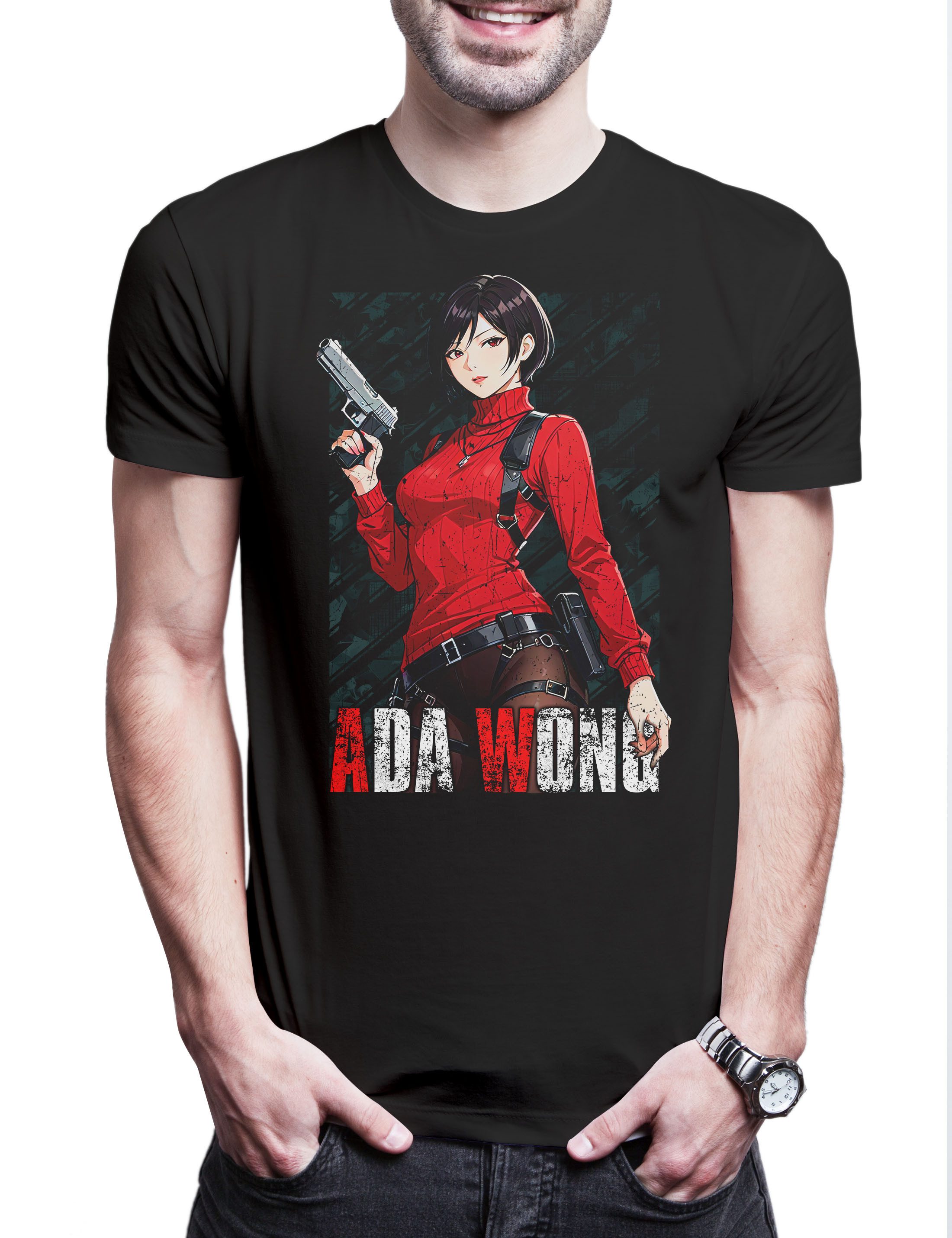 Print-Shirt Evil Ada Herren T-Shirt Horror Racoon Resident Wong City Umbrella Corp