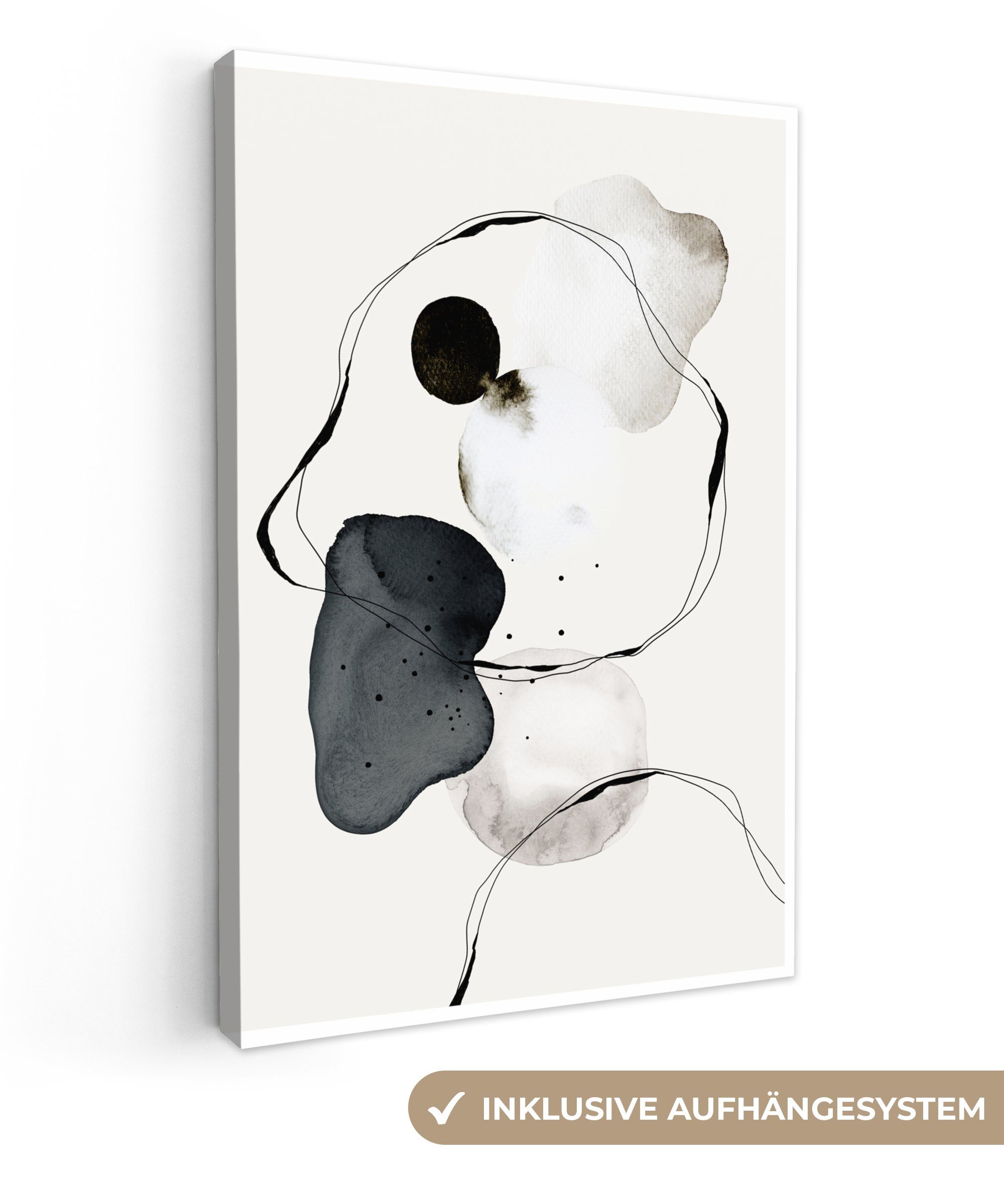 Abstrakt - Malerei - Kunst - Schwarz und Weiß