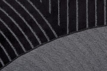 Teppich ILLUSION Ø160cm schwarz, riess-ambiente, rund, Höhe: 5 mm, Wohnzimmer · Baumwolle · Viskose · geometrisches Design · Kurzflor