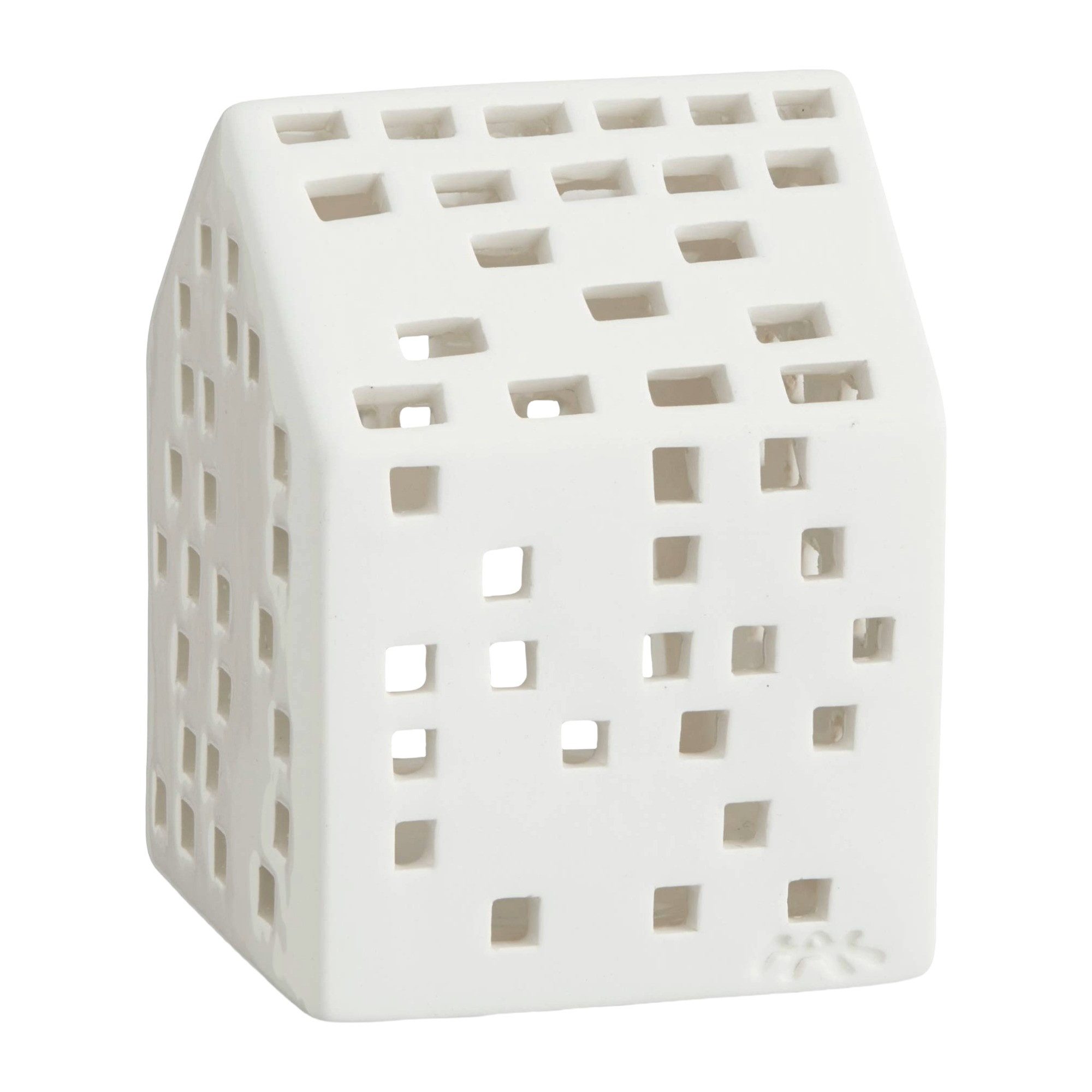 Kähler Teelichthalter Kähler Urbania Lichthaus Classic H9.5 Keramik Weiß günstig online kaufen