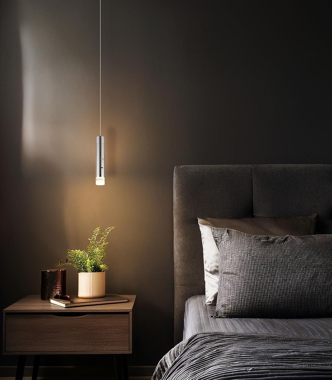 GLOBO LIGHTING LED Pendelleuchte PELO, 1-flammig, Nickelfarben, Transparent günstig online kaufen