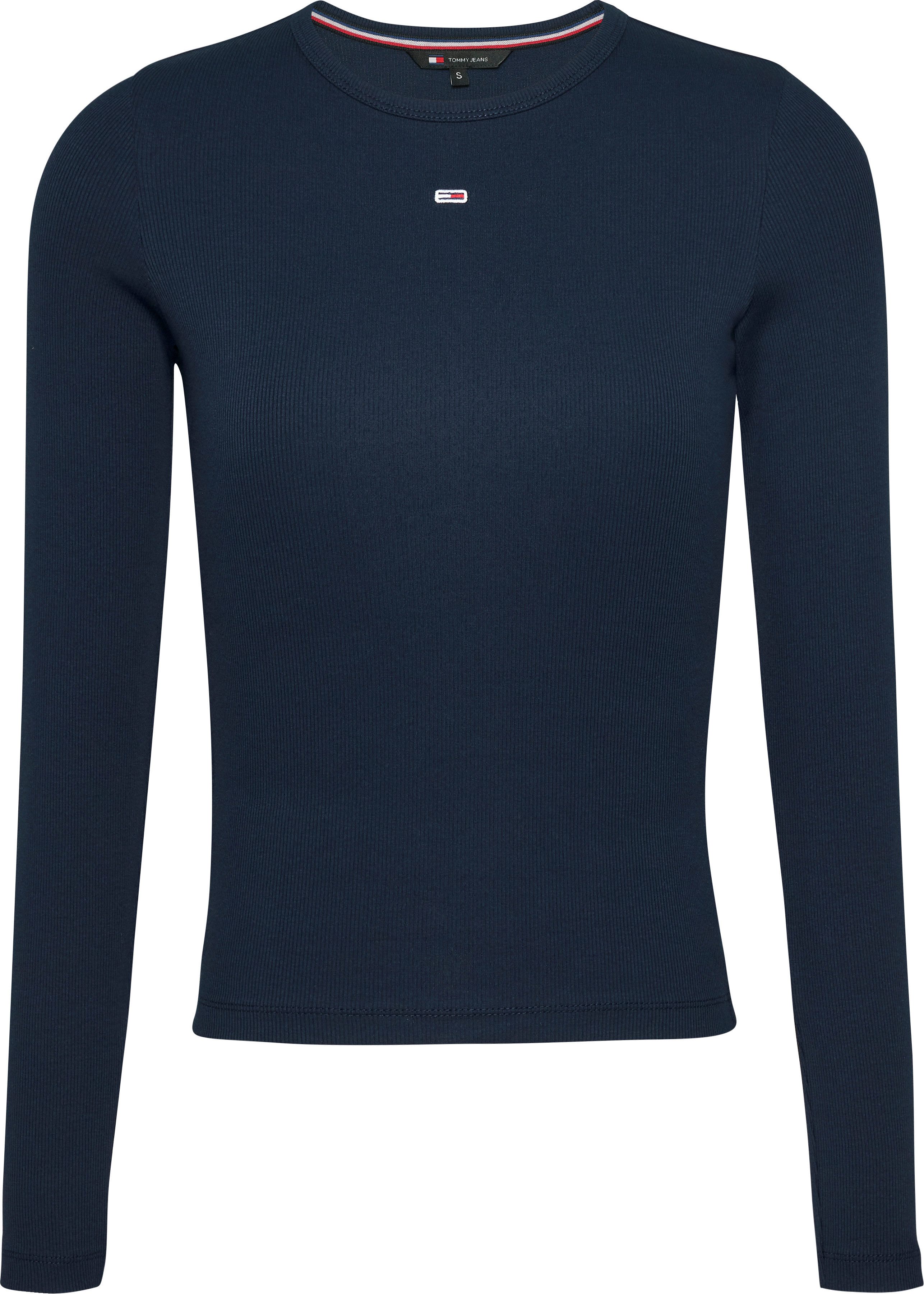 Tommy Jeans Langarmshirt TJW SLIM ESSENTIAL RIB LS mit Logostickerei – Bild 5 von 5