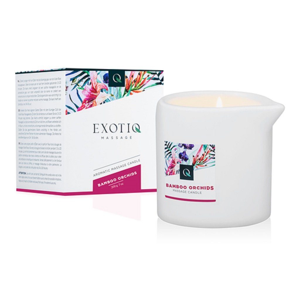 Exotiq Massagekerze Bamboo Orchids Packung mit 200g, 1-tlg., mit blumigem Duft (Bambus Orchidee)