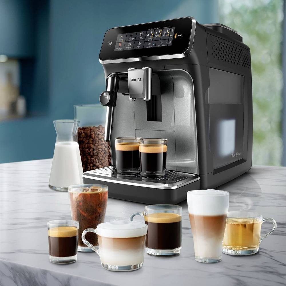 Philips Kaffeevollautomat, Display, herausnehmbare Brühgruppe, Höhenverstellbarer Kaffeeauslauf