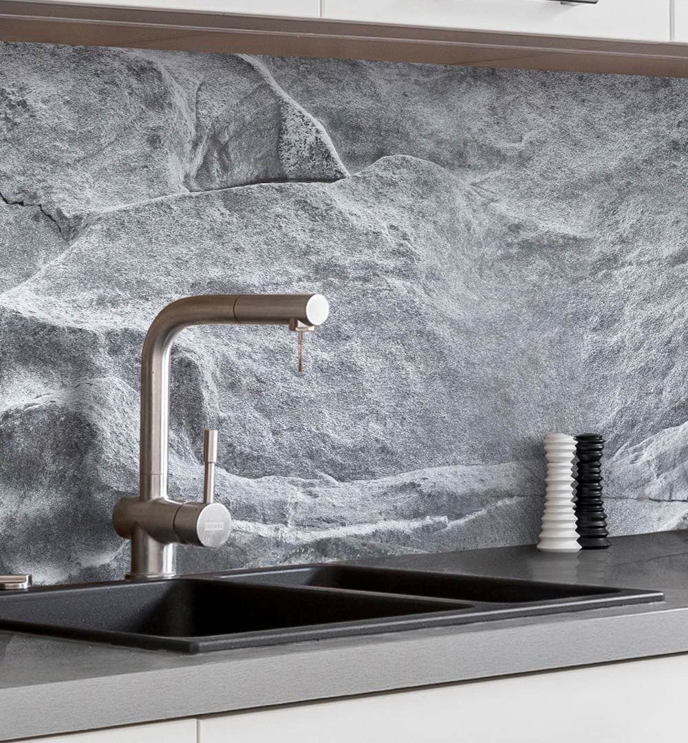 MyMaxxi Küchenrückwand Küchenrückwand selbstklebend Steinwand grau Spritzsc günstig online kaufen