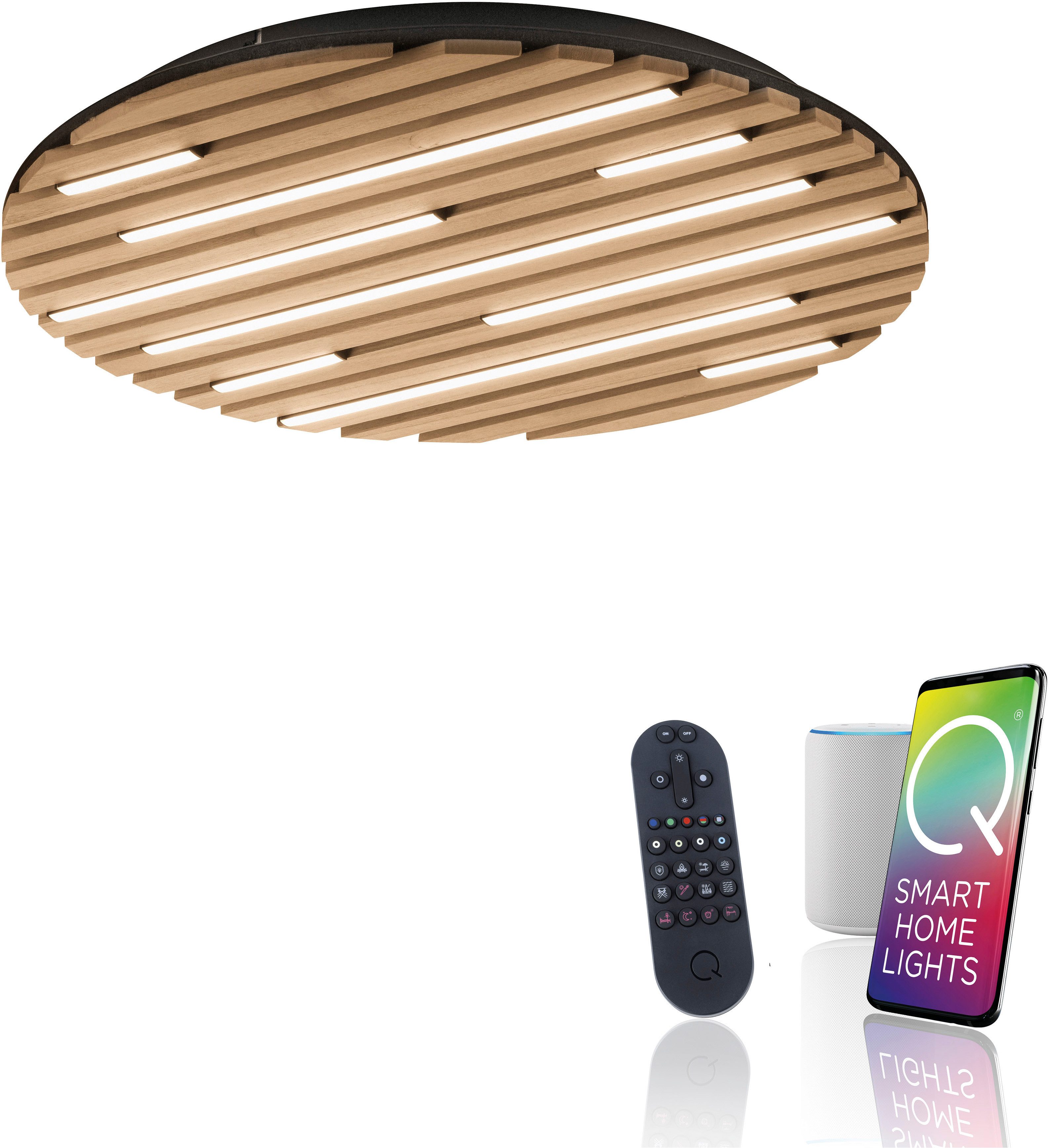Neuhaus Q SMART HOME LIGHTS LED Wandleuchte Q-AKUSTIK, Smart Home, LED fest integriert, warmweiß - kaltweiß