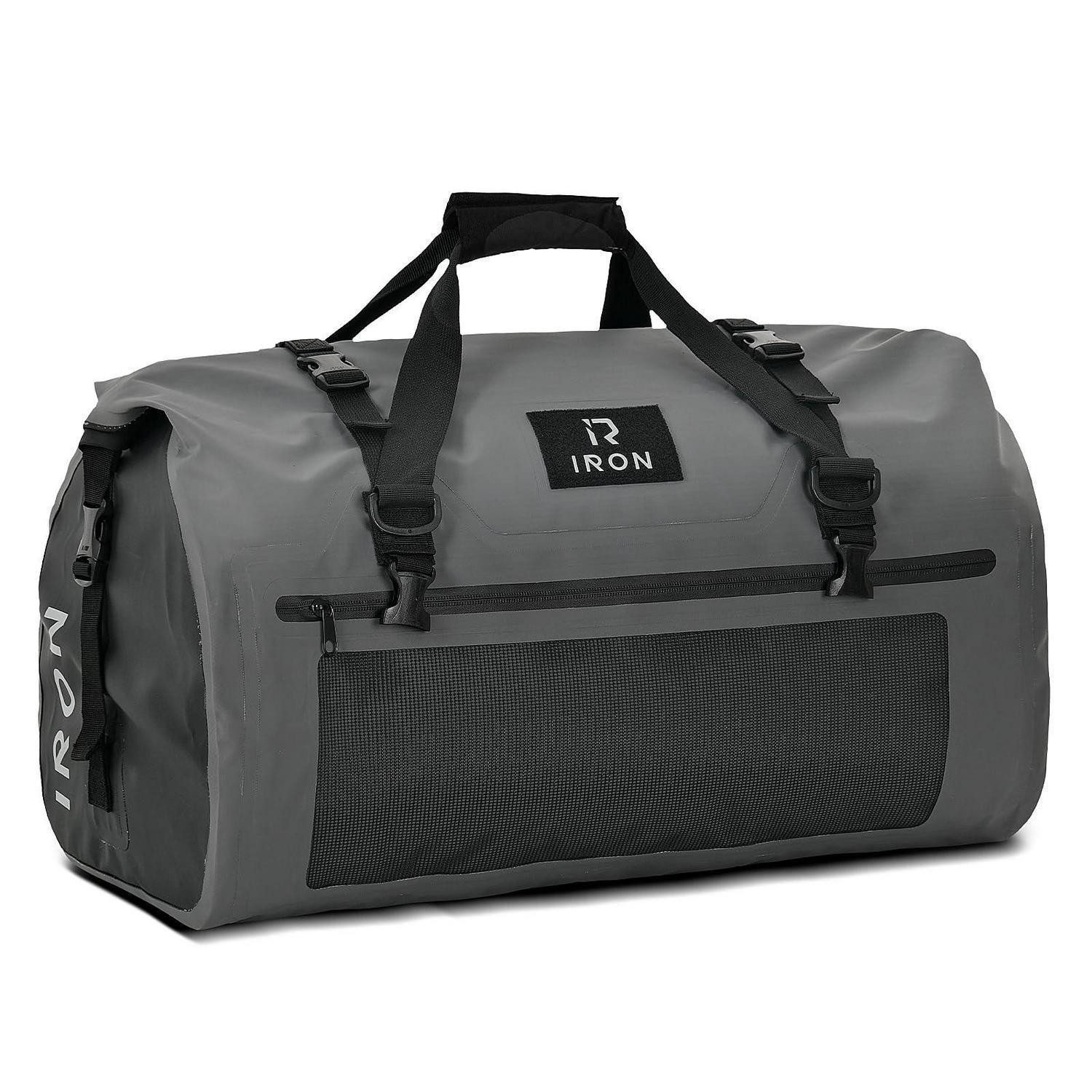 LuxusKollektion Satteltasche Motorradtasche Gepäckrolle wasserdicht Rolltop MOLLE 30L Grau