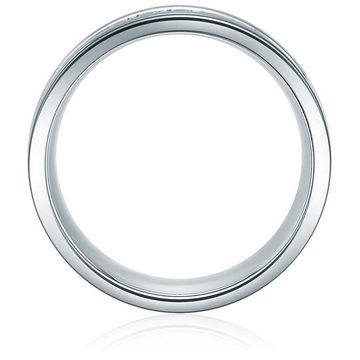 Trilani Fingerring Bandring aus Edelstahl, mit Zirkonia für Damen