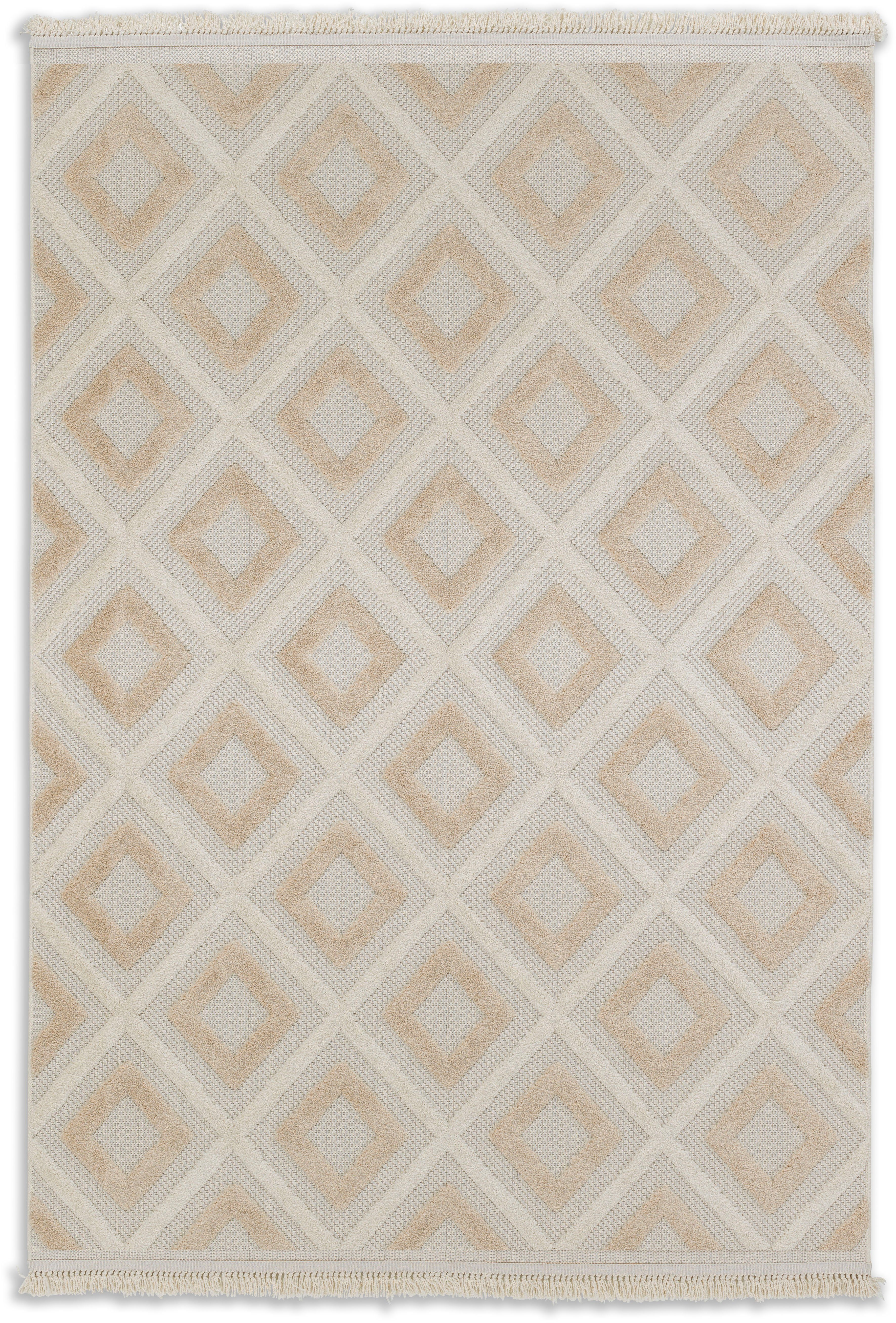 Teppich Summer 6352, SCHÖNER WOHNEN-Kollektion, rechteckig, Höhe: 6 mm, In-  und Outdoor geeignet, Hoch Tief Struktur, Robuster Teppich