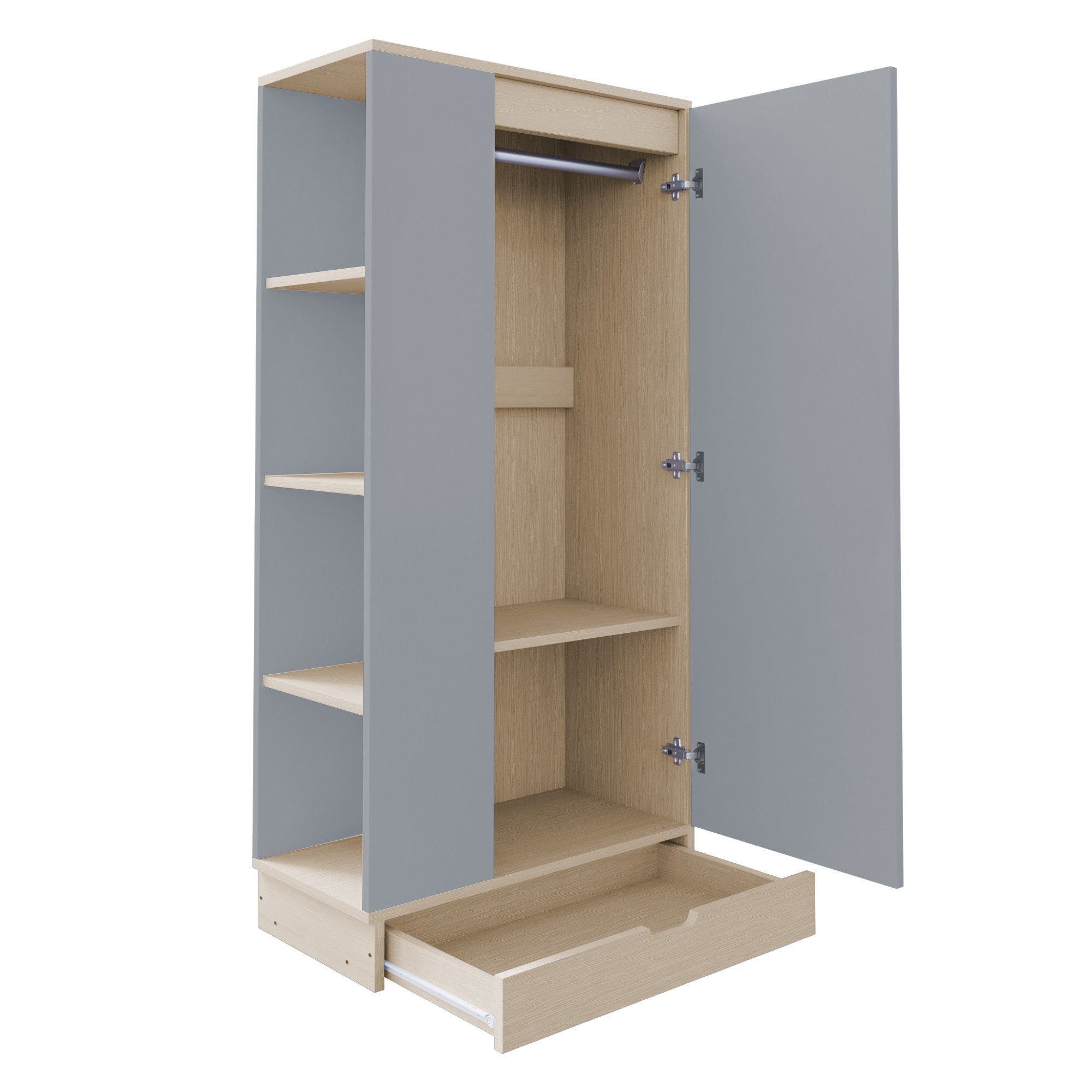 OKWISH Kleiderschrank Schrank,eintürige Ausführung,mit Einlegeböden und günstig online kaufen