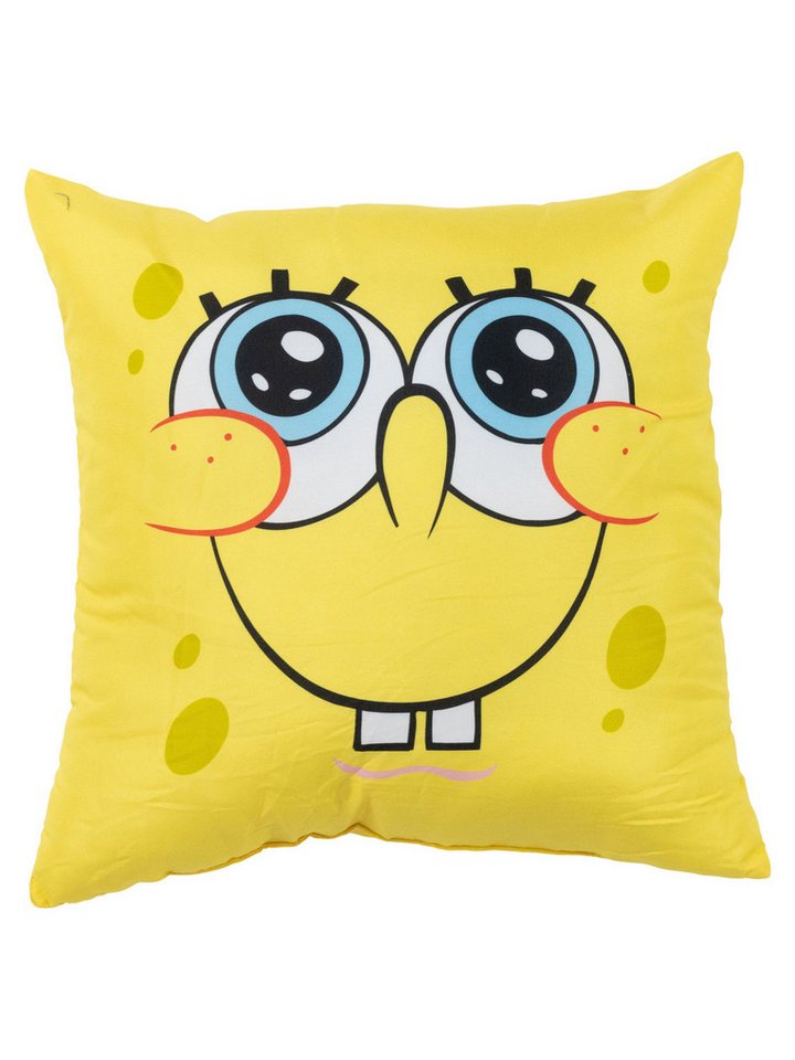 United Labels® Dekokissen Spongebob Schwammkopf Kissen Plüsch Zierkissen Kopfkissen 40x40 cm