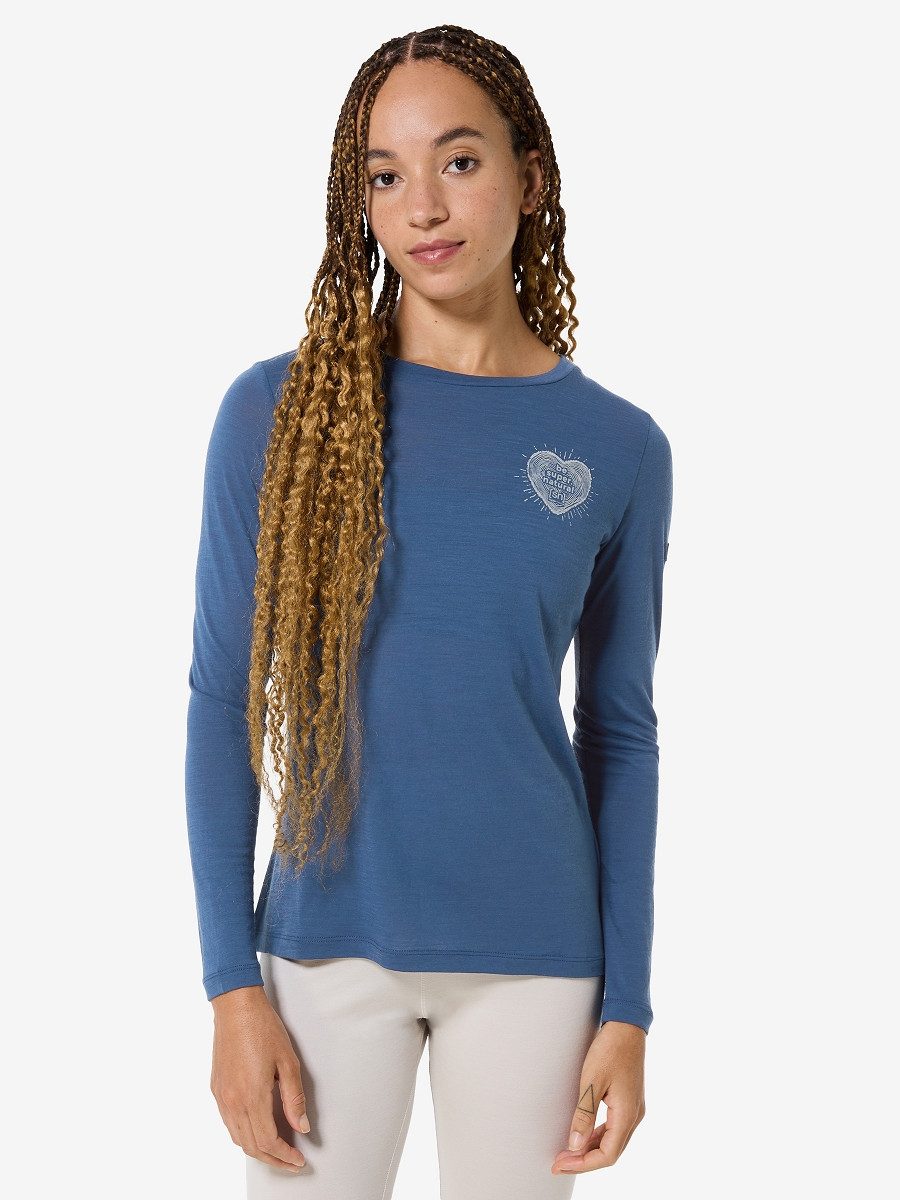 SUPER.NATURAL Langarmshirt für Damen, Merino LITTLE günstig online kaufen
