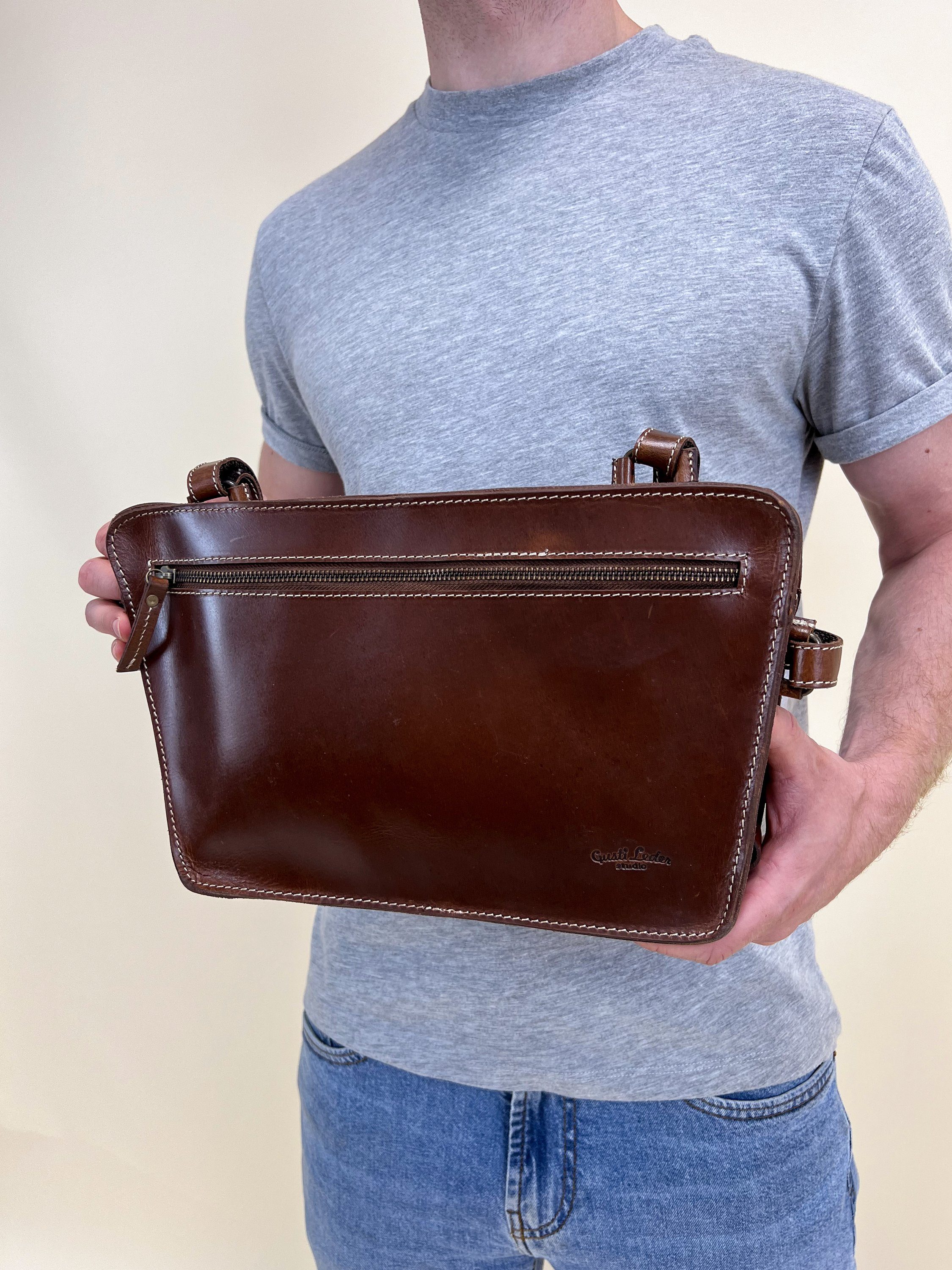Gusti Leder Fahrradtasche Gusti Leder Rahmentasche Alois De H.