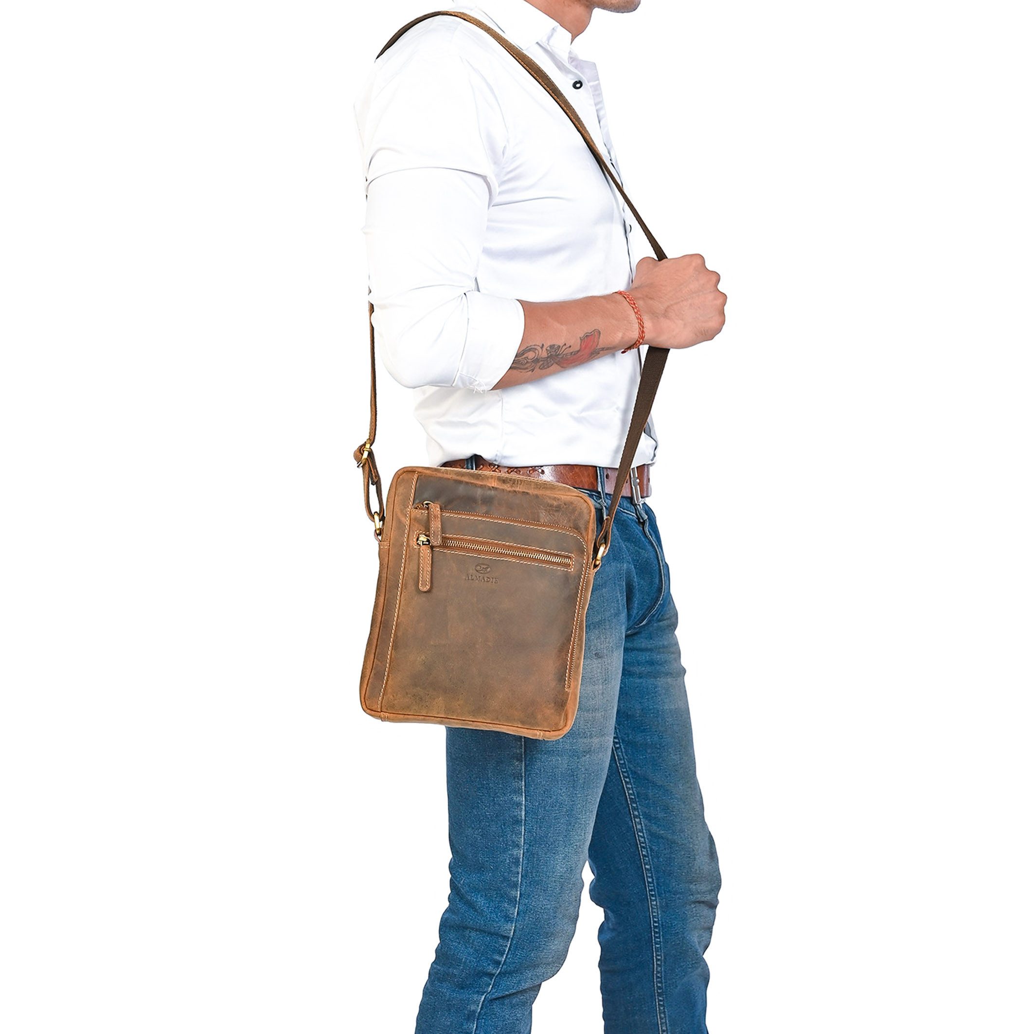 ALMADIH Umhängetasche Leder Herren LUC - günstig online kaufen
