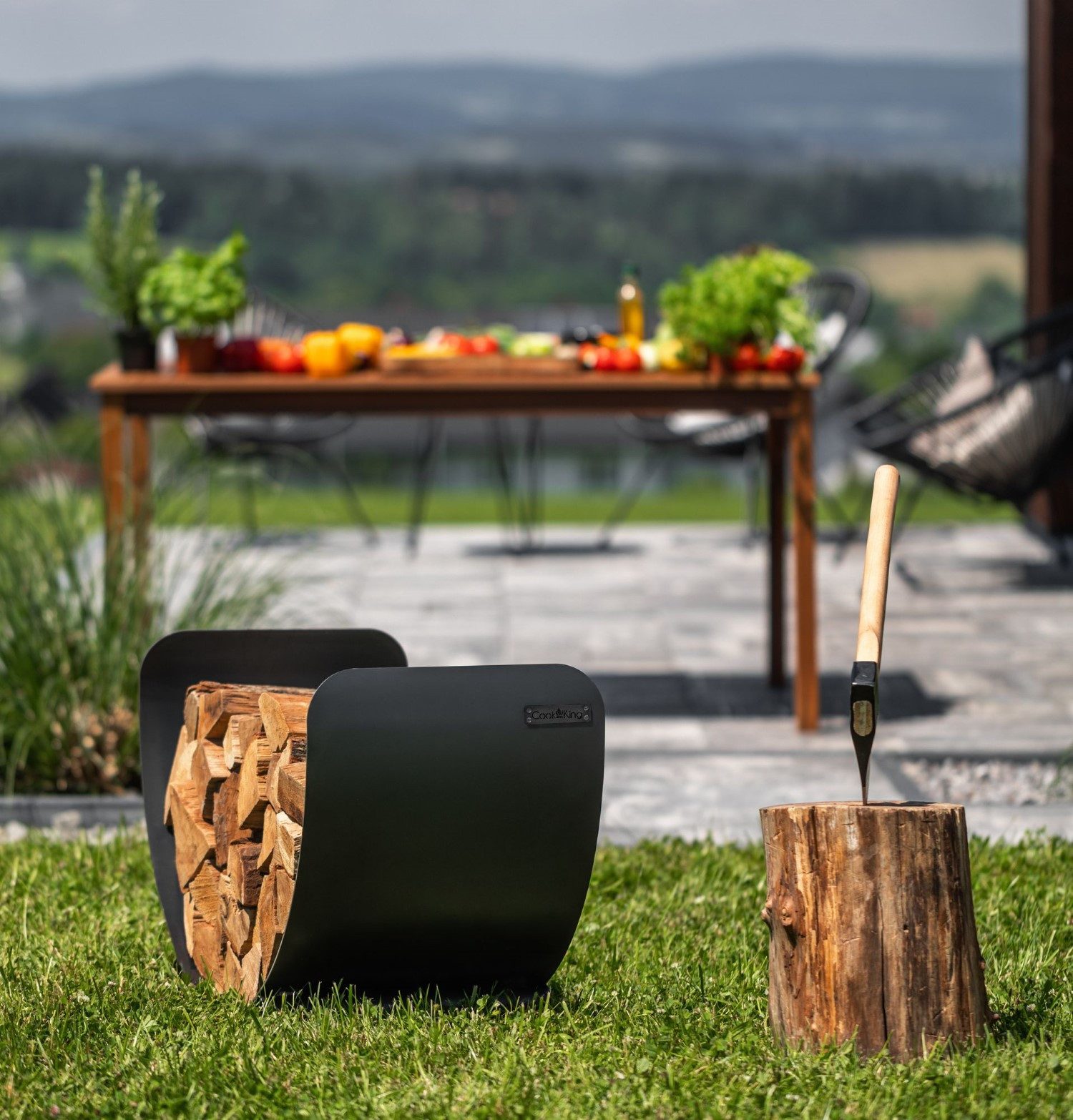 bene on fire Kaminholzkorb Kaminholzregal Ohio - 70 cm